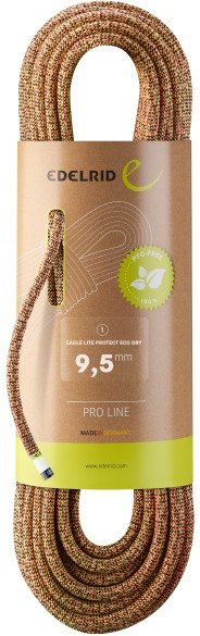 Edelrid - Eagle Lite Protect Eco Dry 9,5 mm - Einfachseil Gr 80 m braun/beige