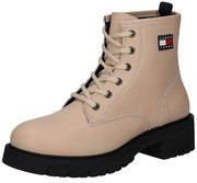 Tommy Hilfiger Tjw Lace Up Leather Boot Damen beige