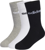 adidas Kids LIN Crew 3er Pack Socken Mädchen|Jungen grau