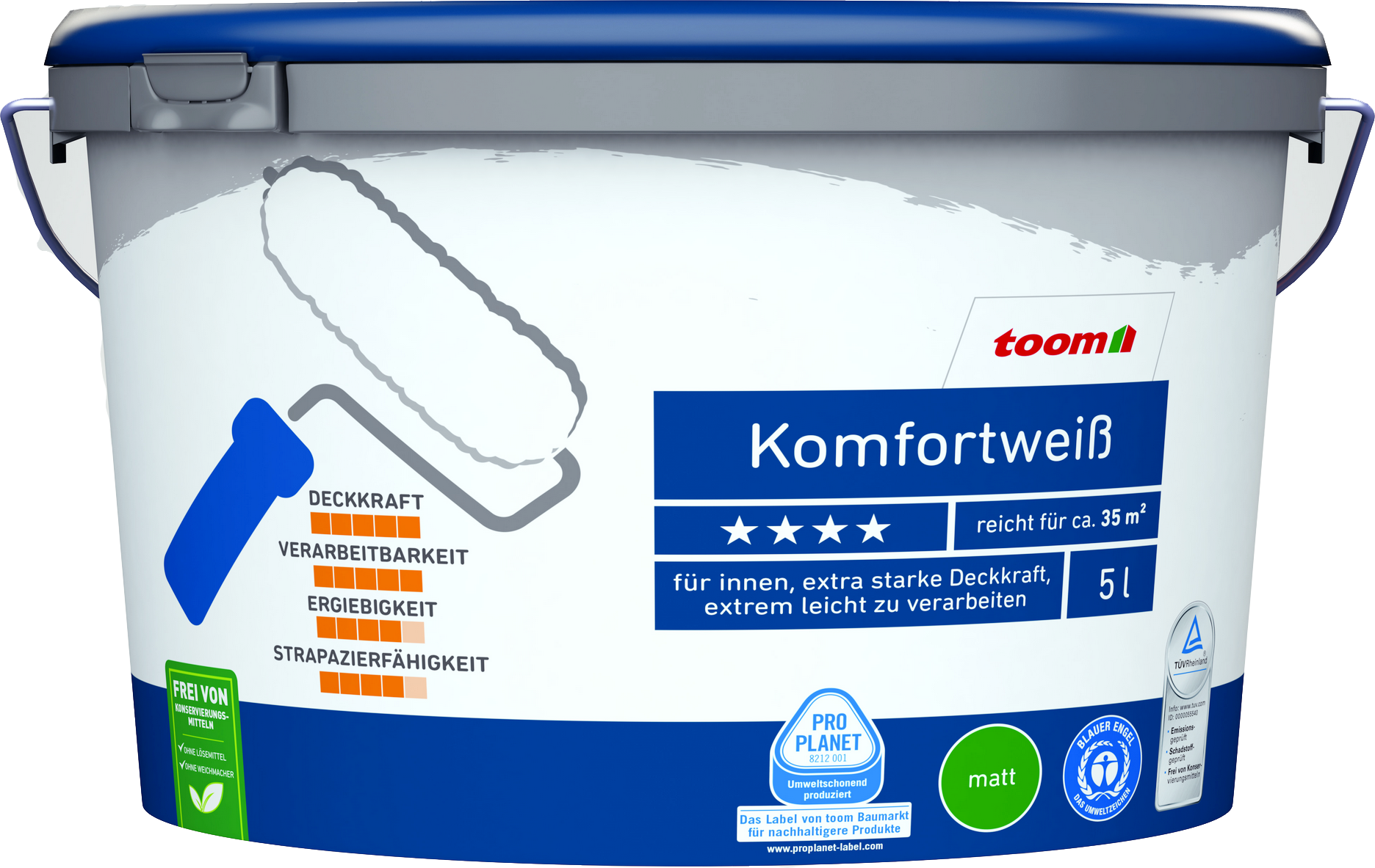 Thumbnail - toom Komfortweiß matt 5 l