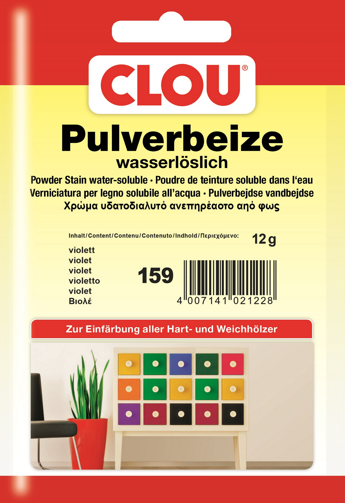 Clou Wasserbeize-Pulver violett 12 g