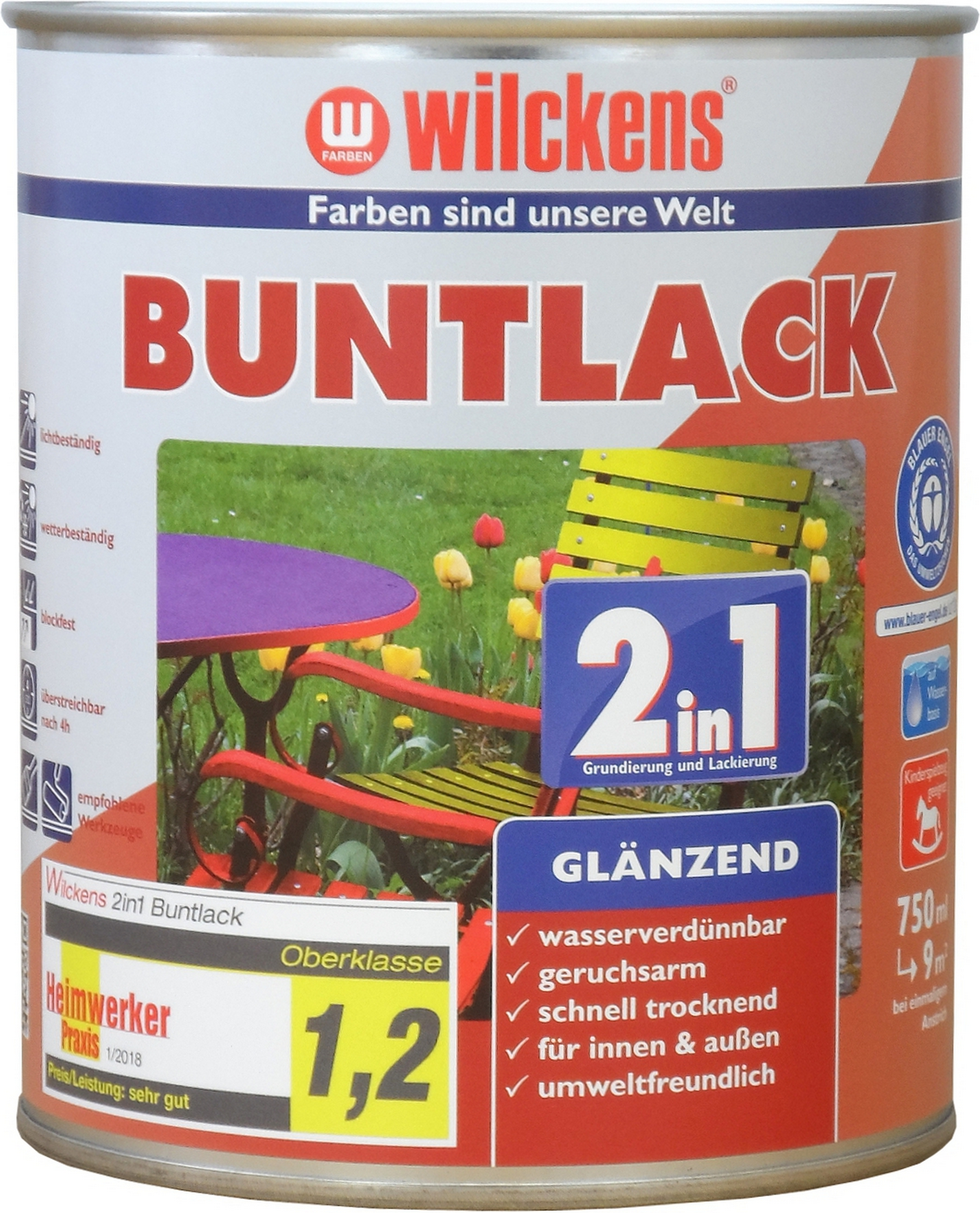 Wilckens 2in1 Buntlack rapsgelb glänzend 750 ml