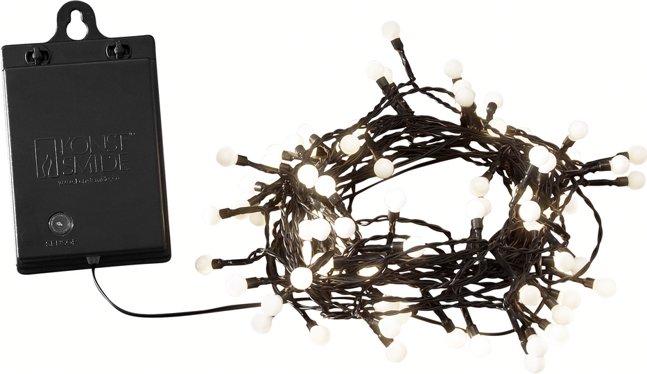 Konstsmide LED-Globe-Lichterkette 80 LEDs warmweiß 790 cm