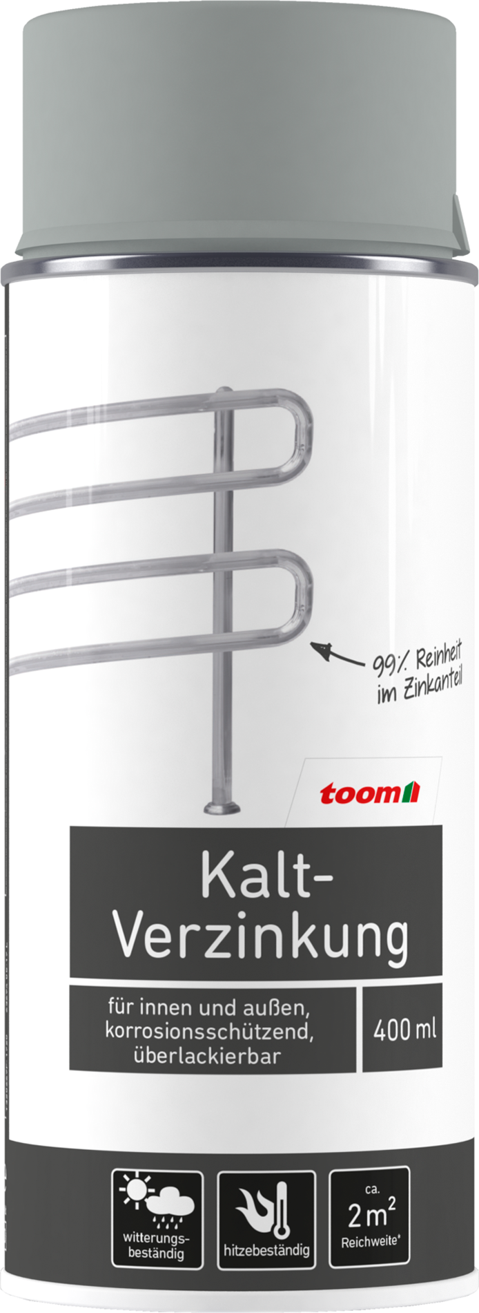 Thumbnail - toom Spezial-Sprühlack grau seidenmatt 400 ml