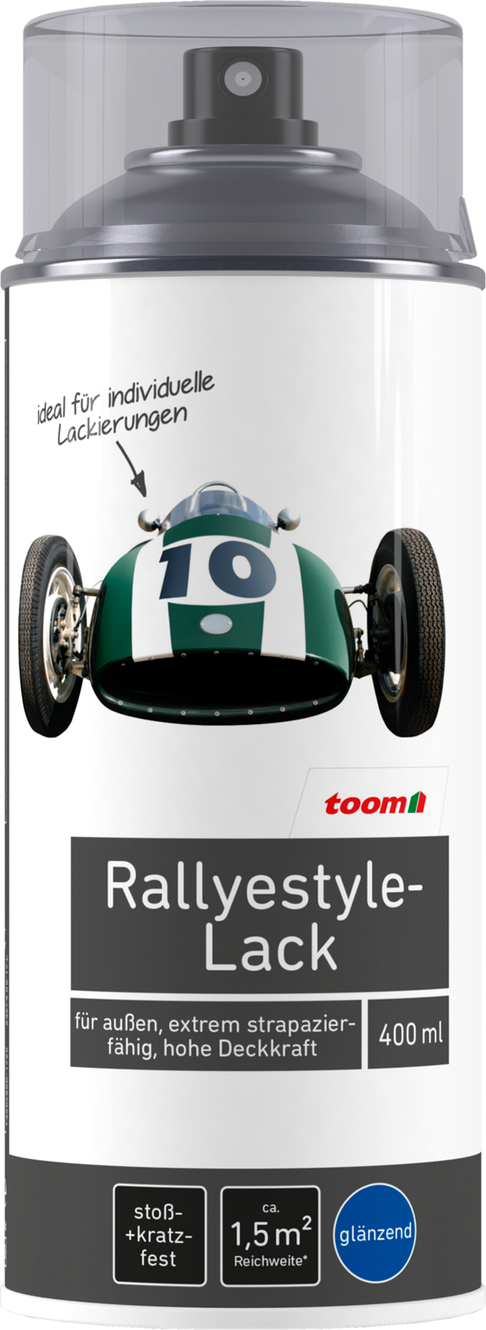 Thumbnail - toom Rallyestyle-Sprühlack transparent glänzend 400 ml