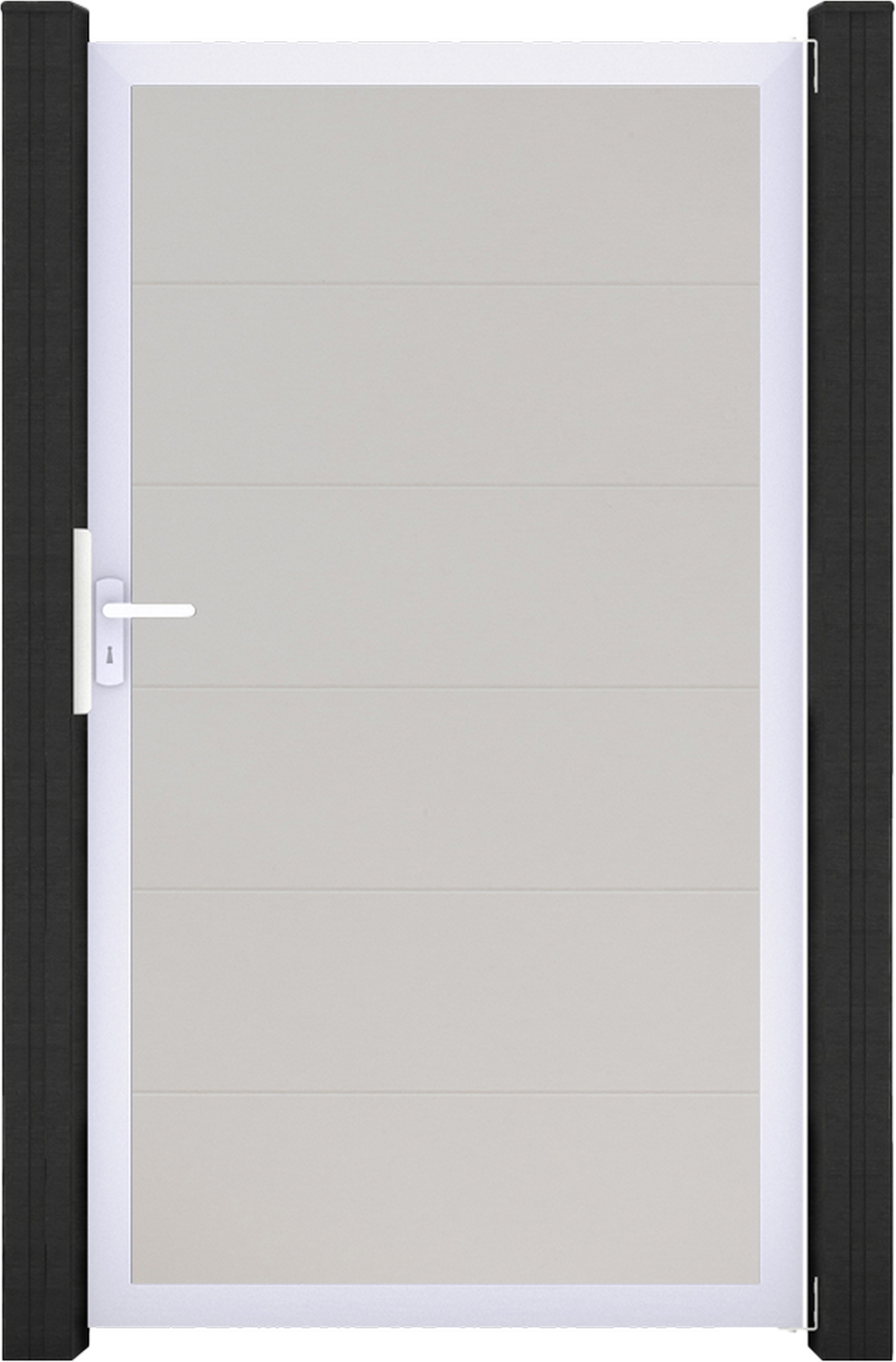 Thumbnail - GroJa Einzeltor 'BasicLine' Universal DIN weiß/silber 100 x 180 cm