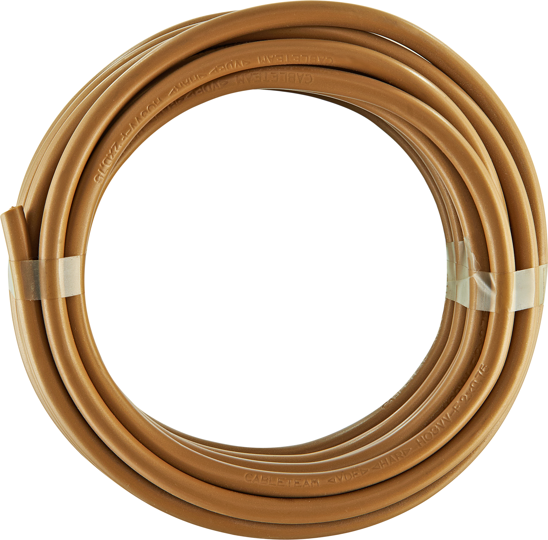 Thumbnail - Schlauchleitung 'H03 VV-F' golden, 2 x 0,75 mm², 3-adrig, 5 m