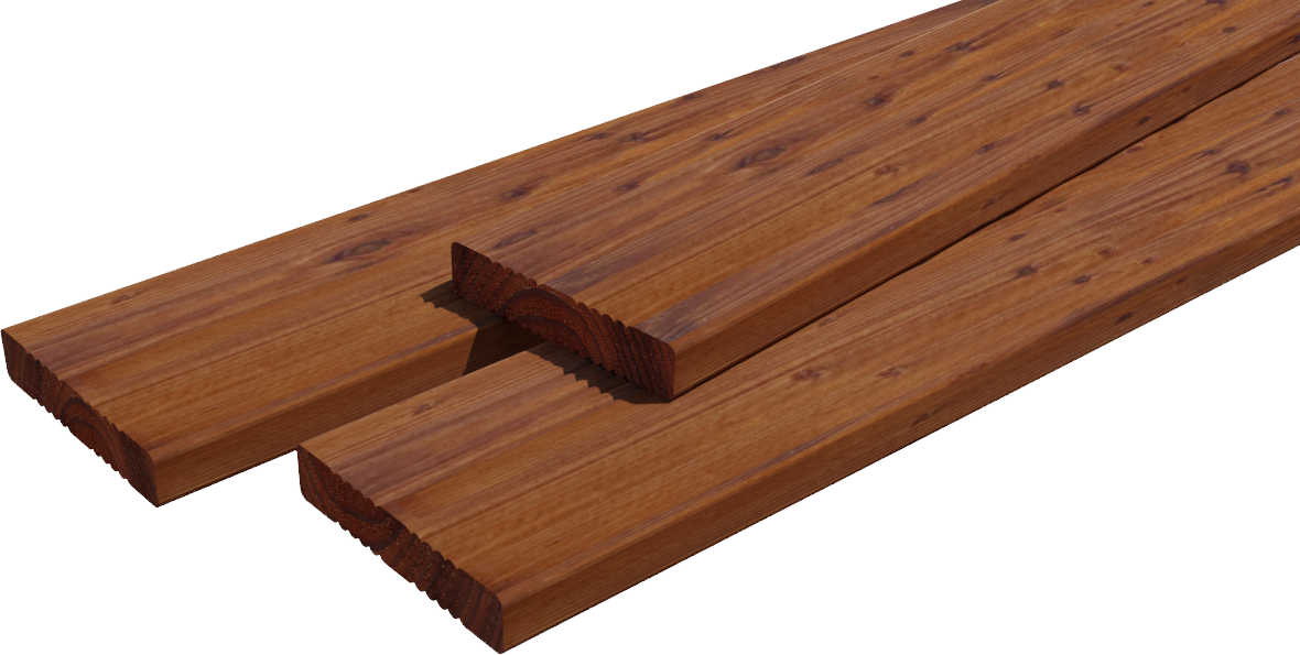 Ante Universalbrett Nadelholz imprägniert beidseitig teilgeriffelt 19 x 95 x 2000 mm braun
