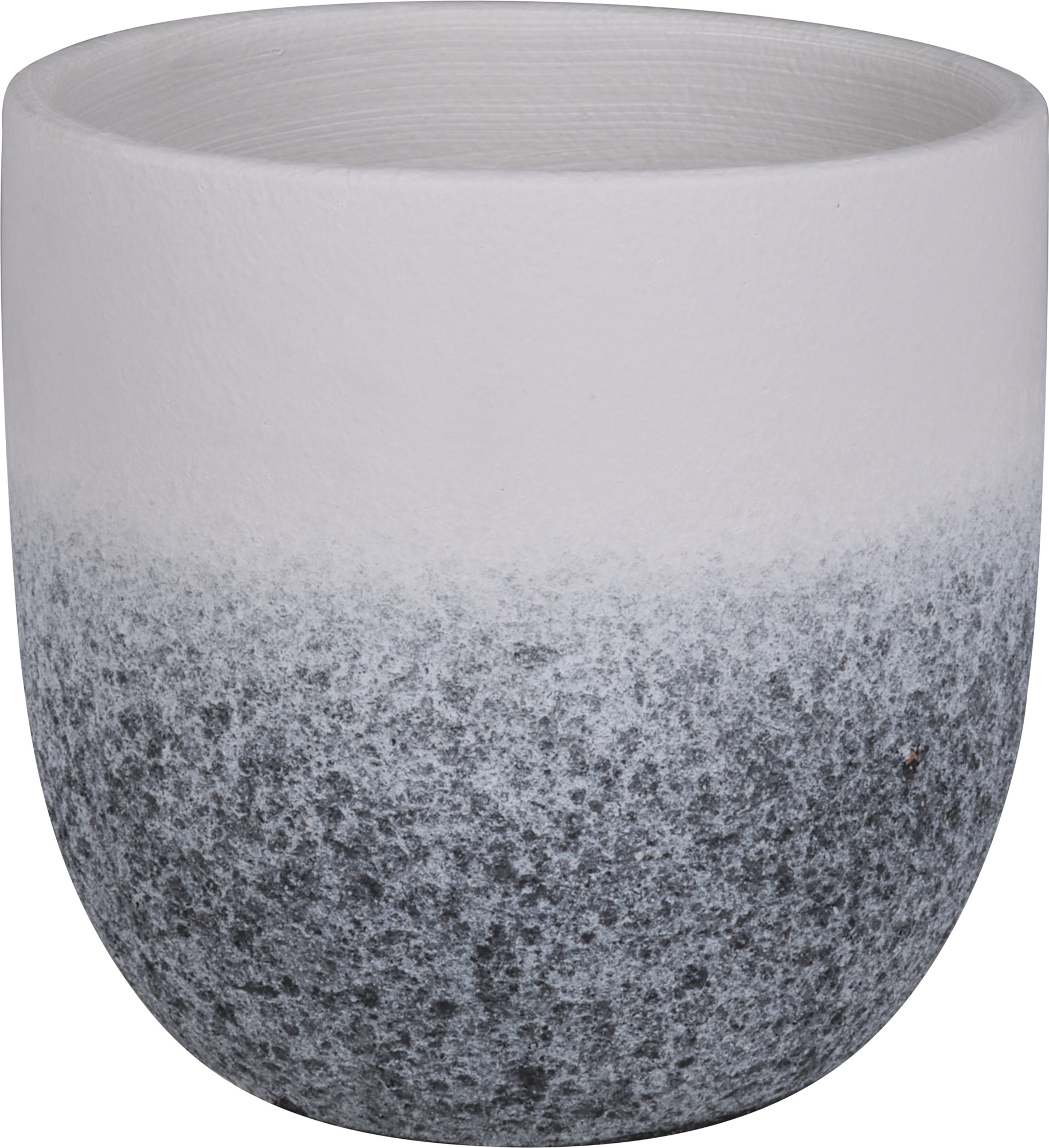 Übertopf 'Vulcano-Plain' Keramik dunkgelgrau/grau Ø 17 x 16 cm