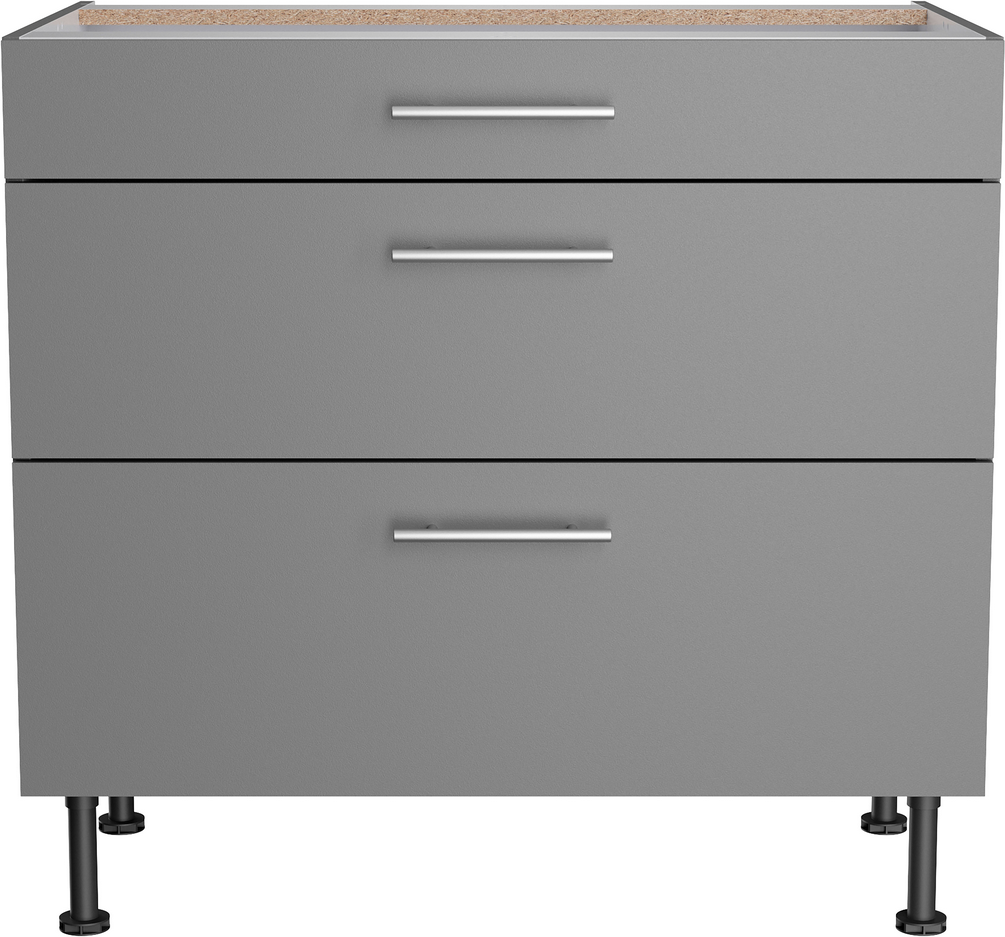 Thumbnail - OPTIFIT Unterschrank mit 3 Auszügen 'OPTIkomfort Mats825' basaltgrau 90 x 87 x 58,4 cm