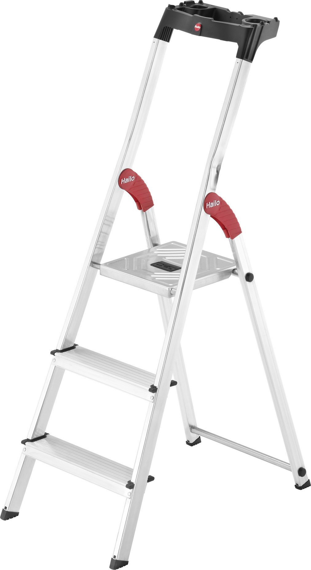 Thumbnail - Hailo Stehleiter 'L60 StandardLine' 3 Stufen, silbern 136 cm
