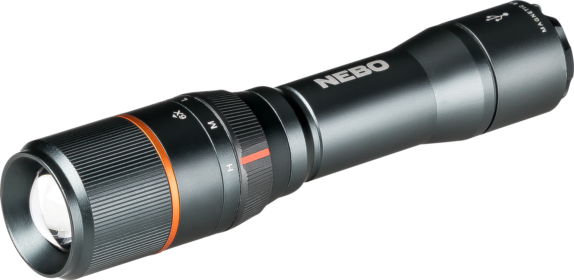 Nebo Akku-LED-Taschenlampe 'Davinci 1000' silbergrau 4 Leuchtmodi