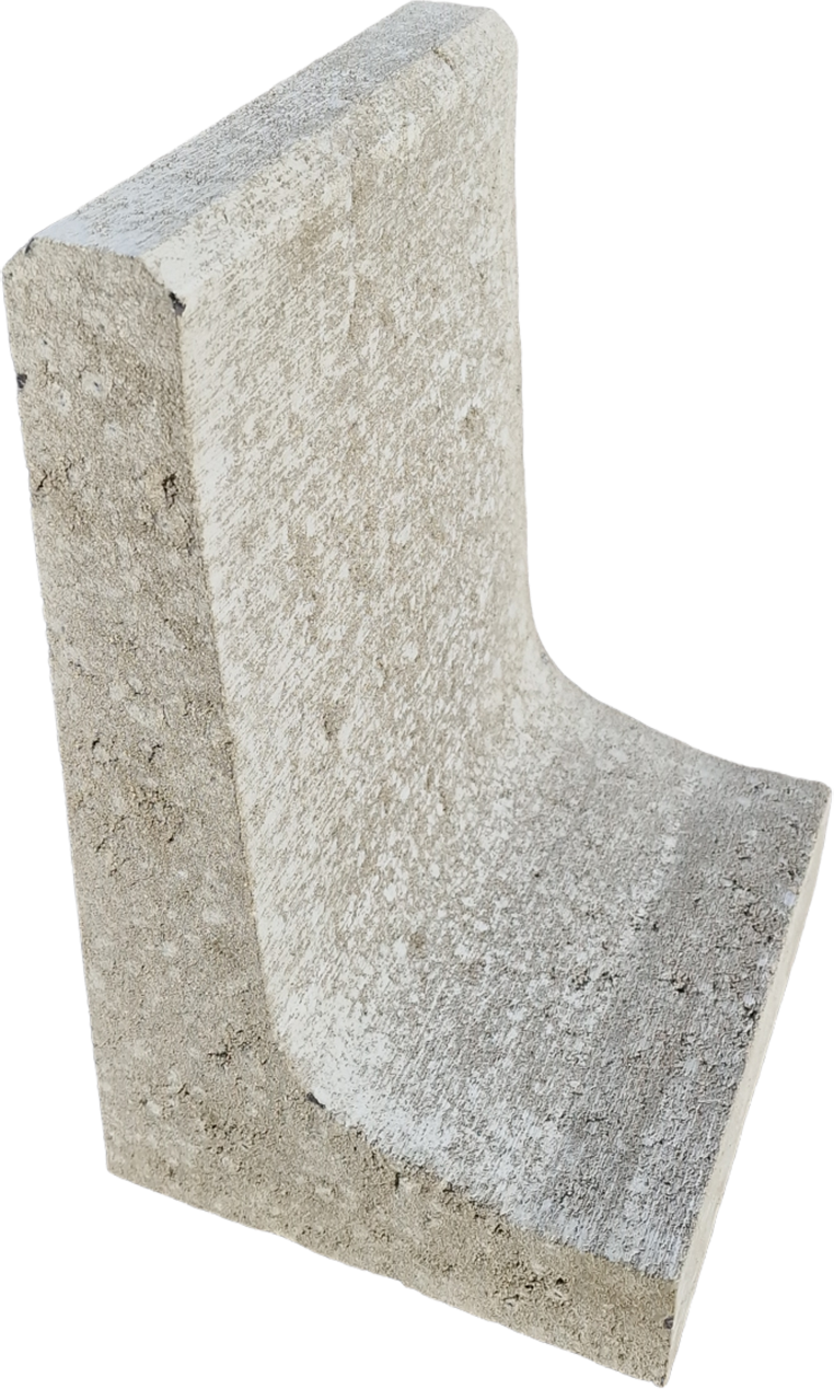 Diephaus L-Stein 'Mini' Beton grau 35 x 25 x 20 x 5 cm