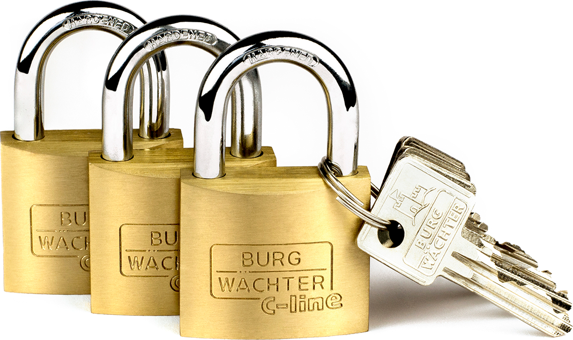 Burg-Wächter Vorhangschloss-Set TRIO 222 40 GL SB