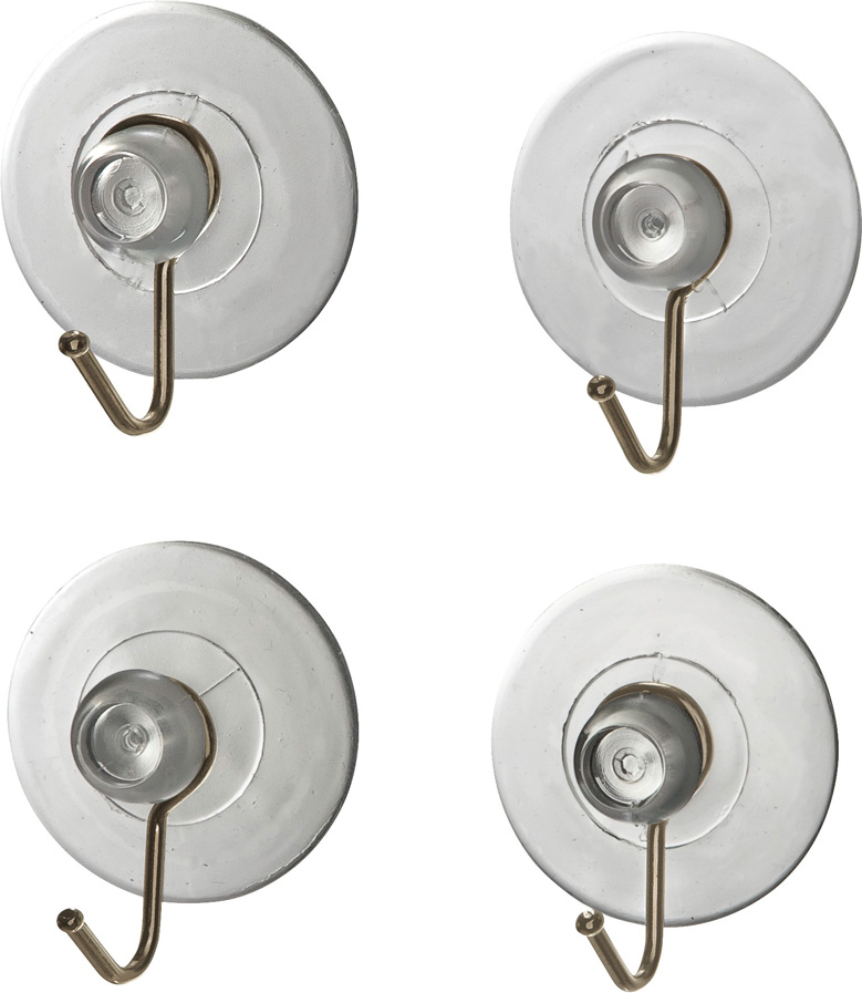 Wenko Saughaken transparent, 4er Set