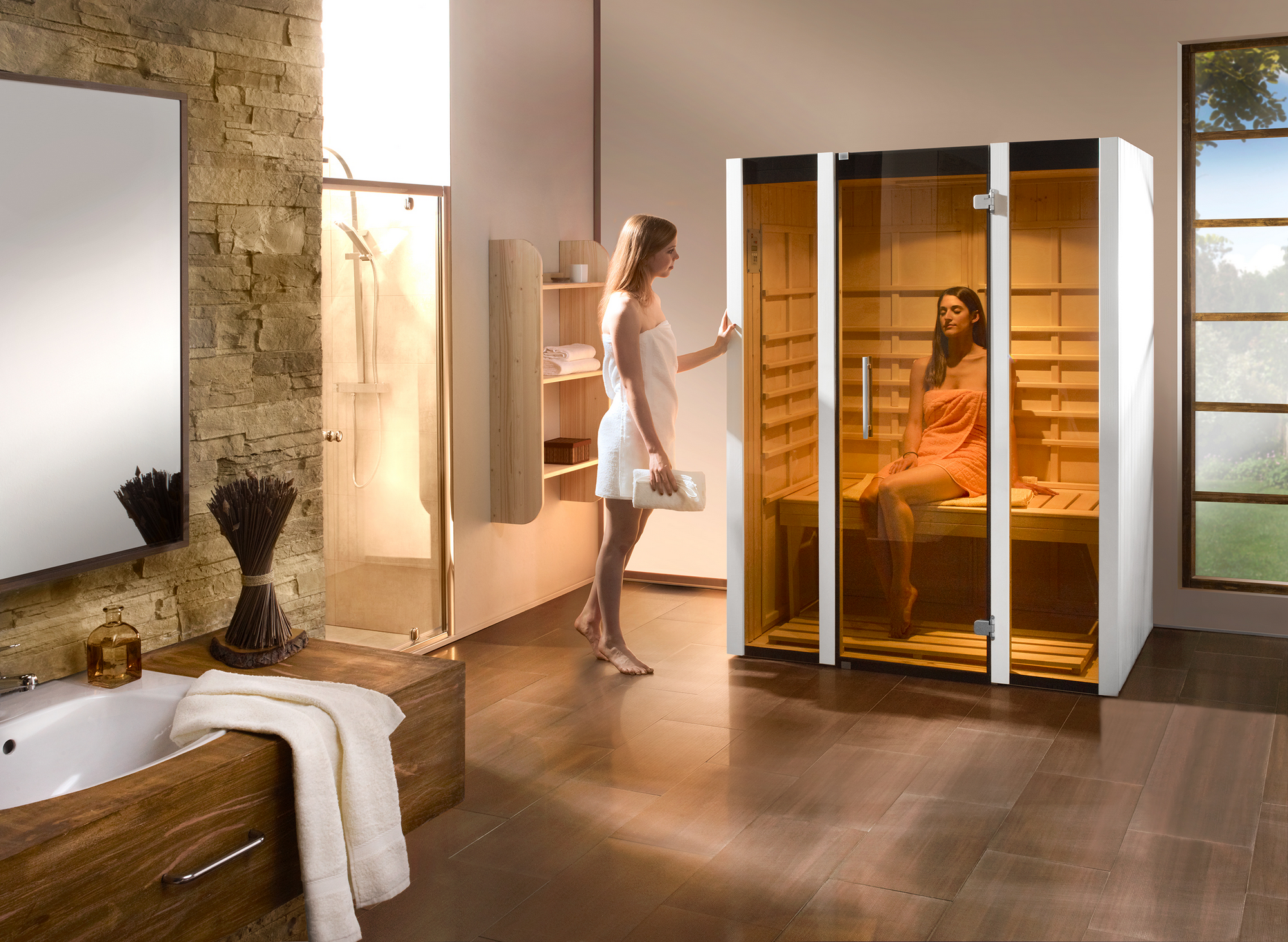 Weka Infrarot-Kabine 'Osby 1' 140 x 99 cm