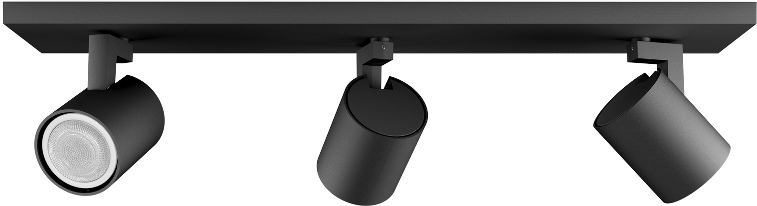 Philips LED-Spot 'Hue White Ambiance' Runner, schwarz 3-flammig, inkl. Dimmschalter