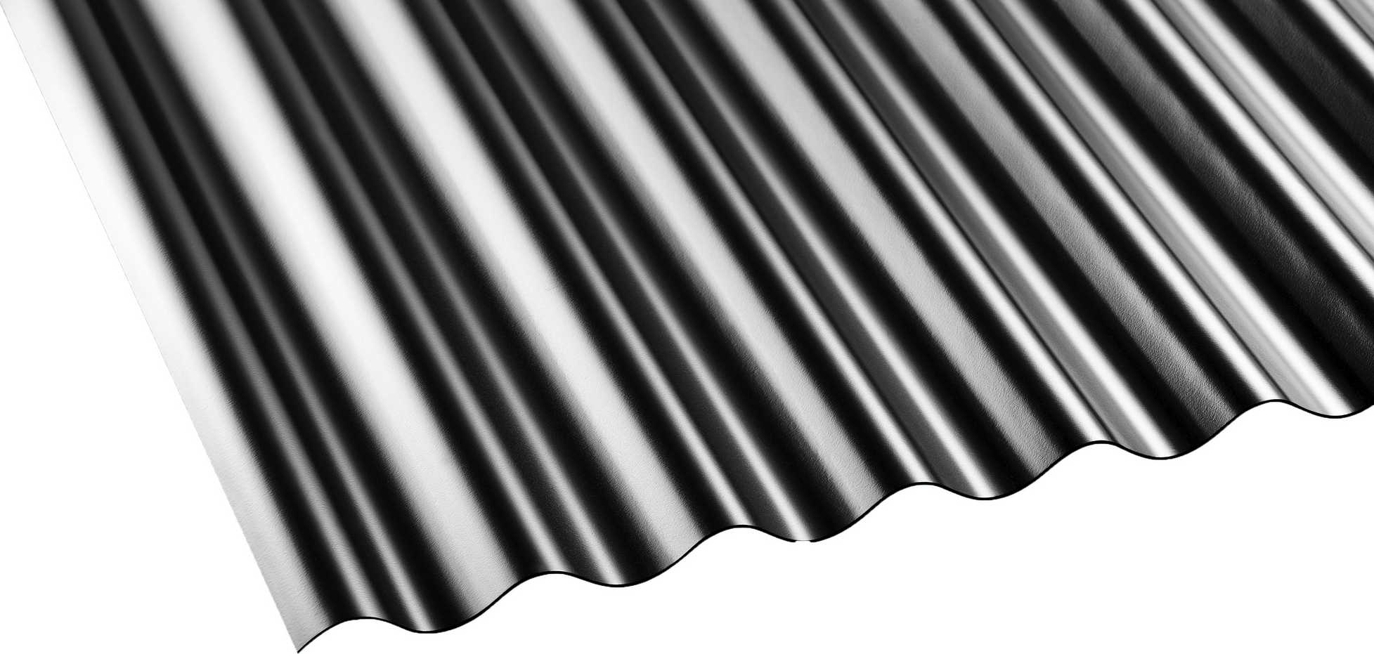 Thumbnail - Gutta PVC-Wellplatte 'Sinus 76/18' anthrazit 200 x 90 x 0,12 cm