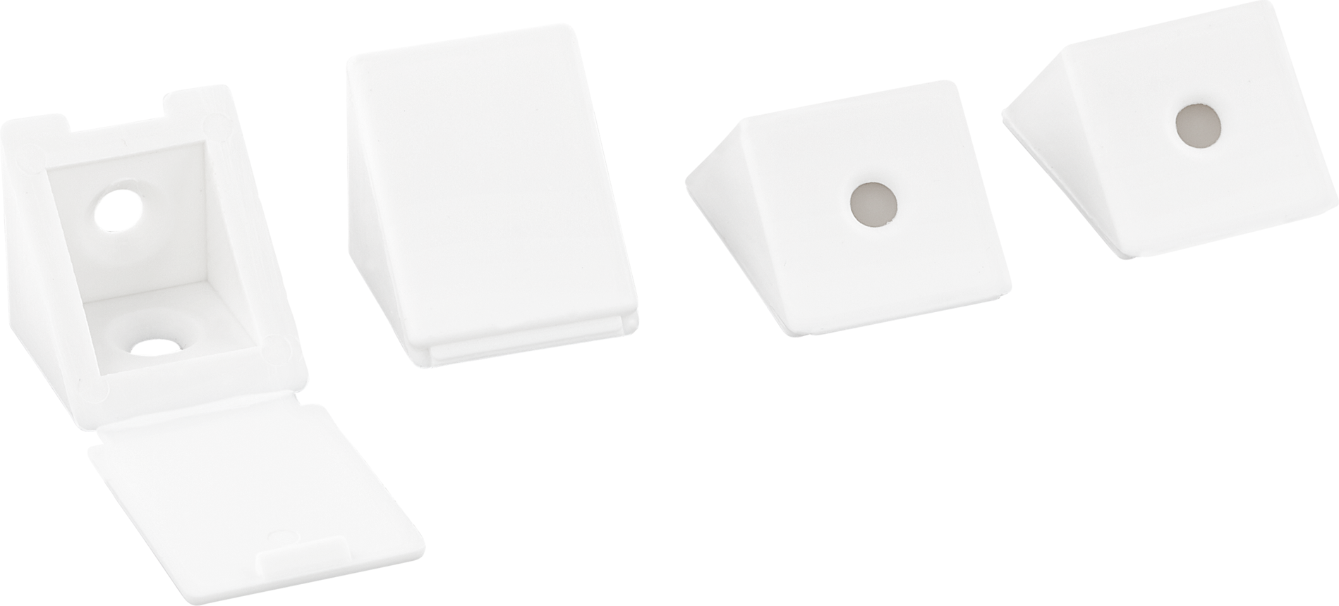 toom Eckverbinder Kunststoff weiß 35 x 25 x 25 mm, 4 Stück