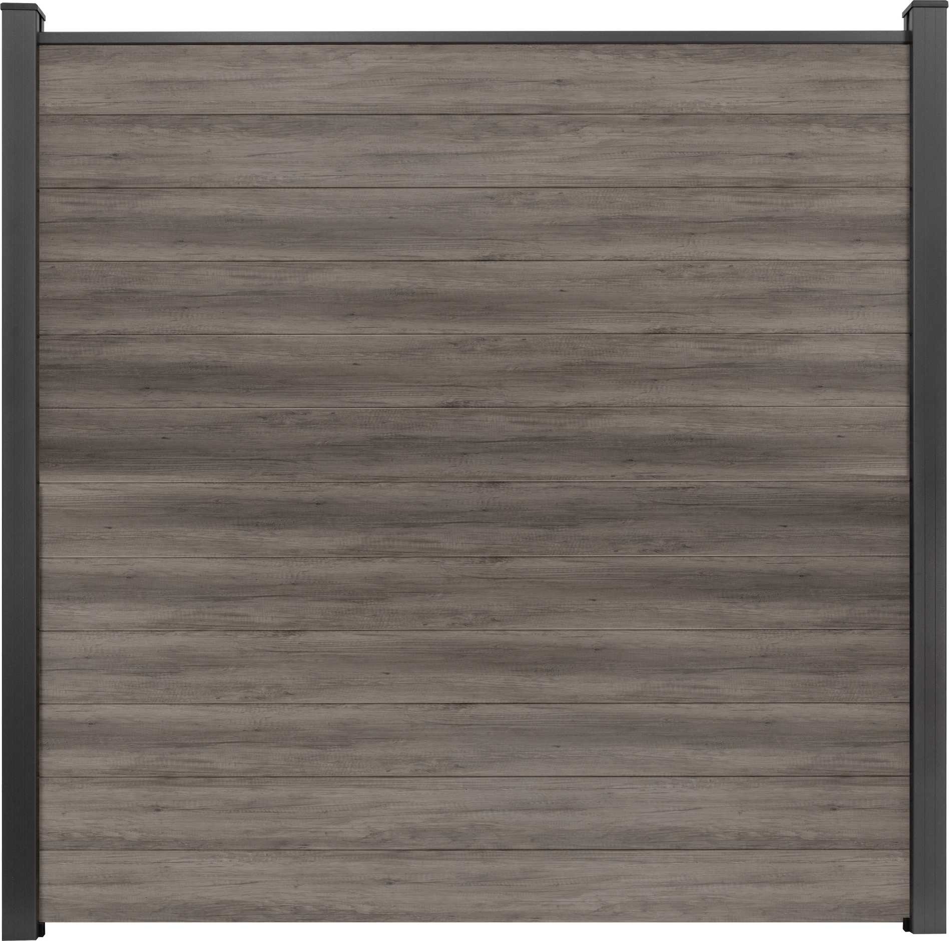 GroJa Steckzaun 'BasicLine' schmal Stecksystem Eichefarben dunkel 180 x 180 cm