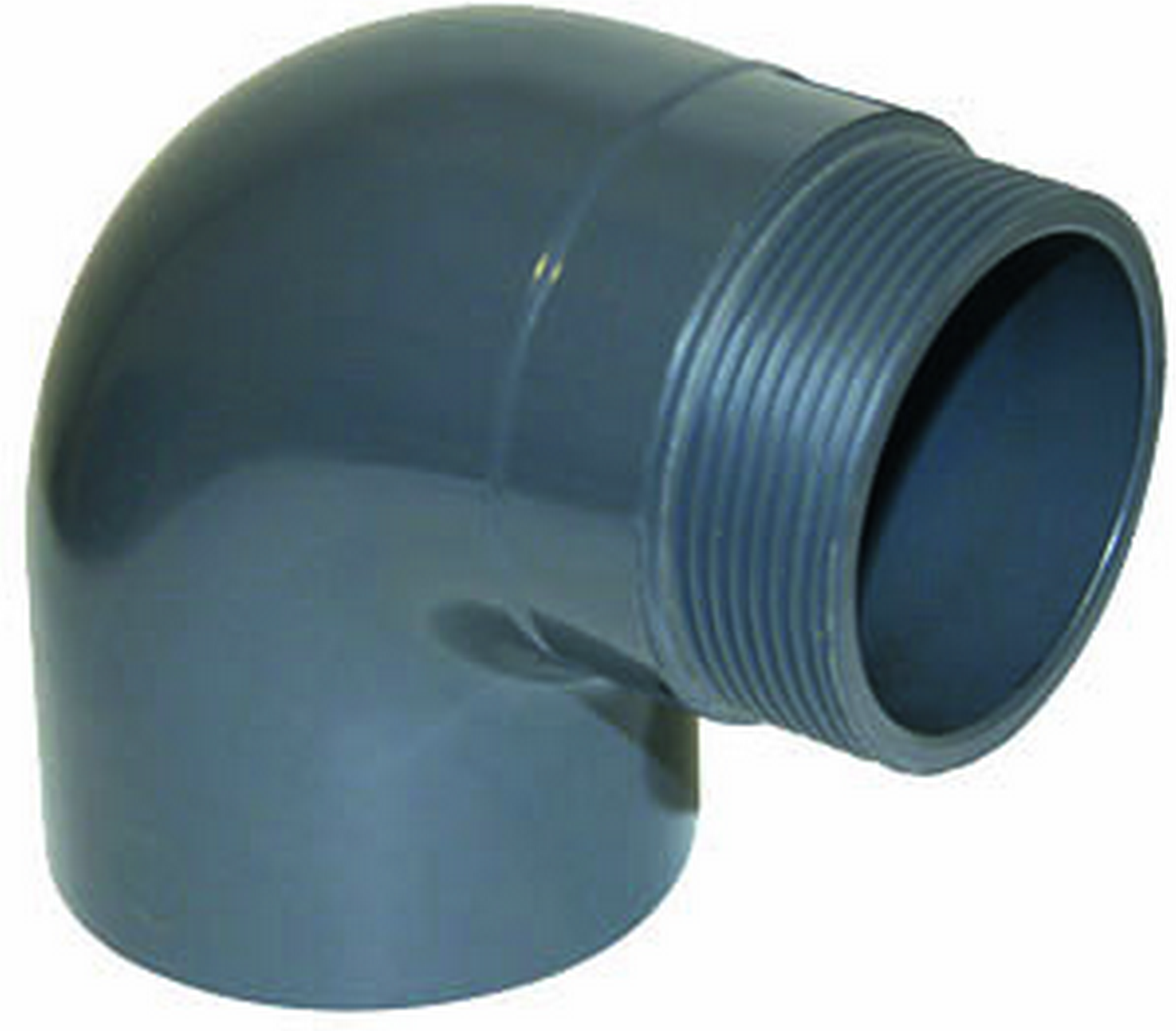 mediPOOL Gewindewinkel PVC 90° Ø 50 mm x 1 1/2" Außengewinde