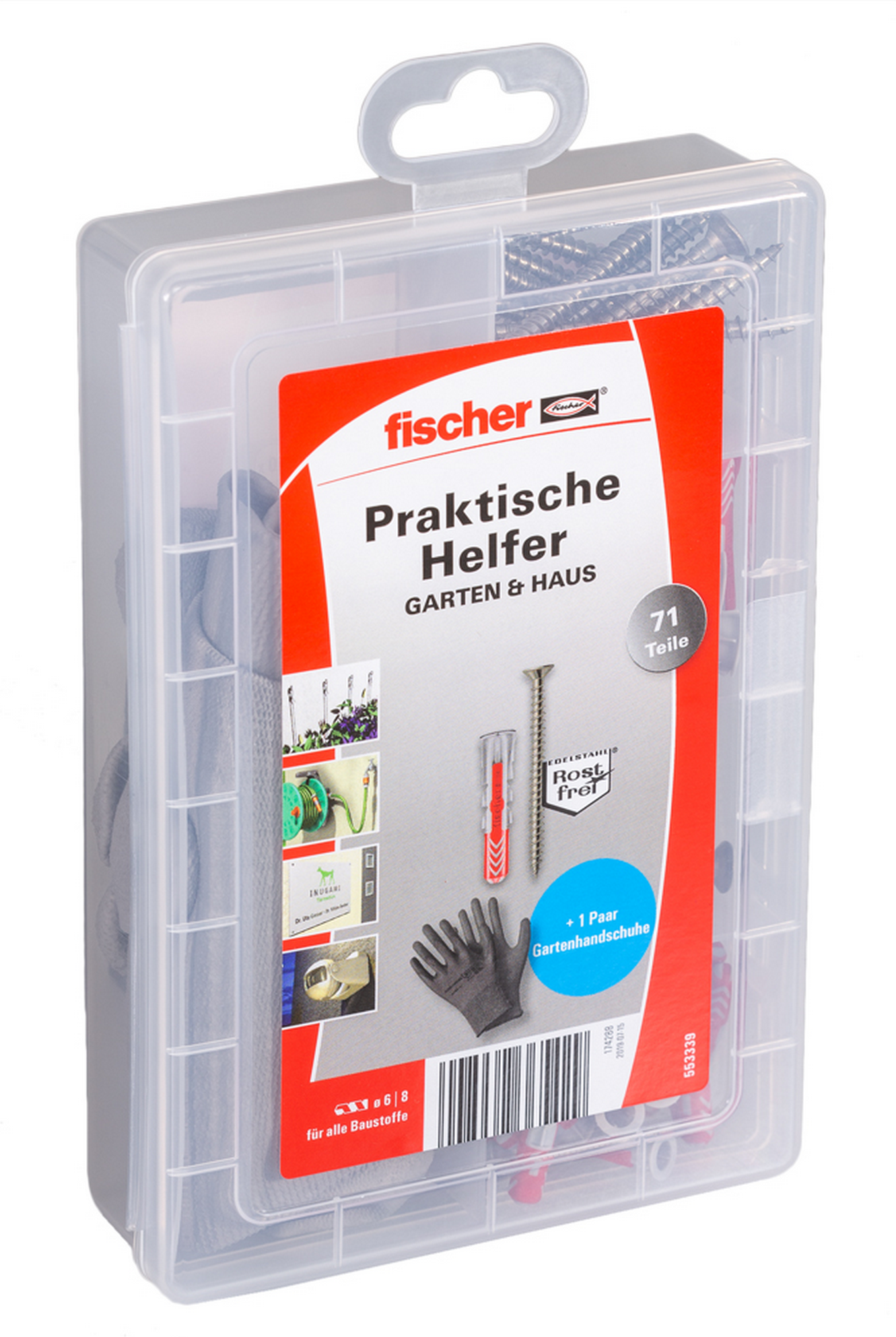 Fischer Dübel- und Schrauben-Set 'Praktische Helfer - Garten & Haus' 71-teilig