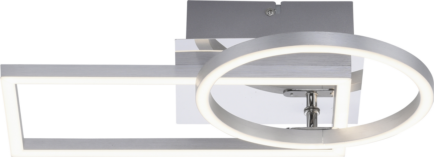 Just Light Deckenleuchte 'Iven' stahlfarben/weiß 37 x 26 x 7,1 cm