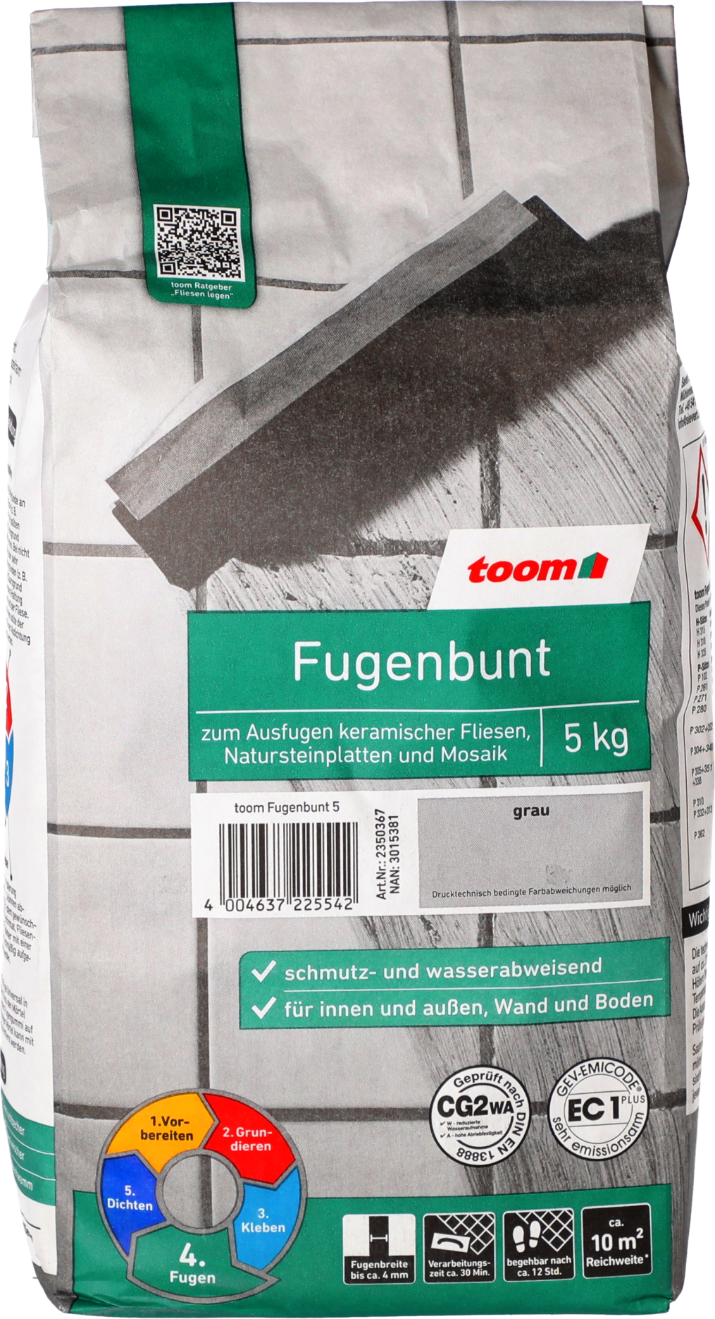 Fugenbunt grau 5 kg toom