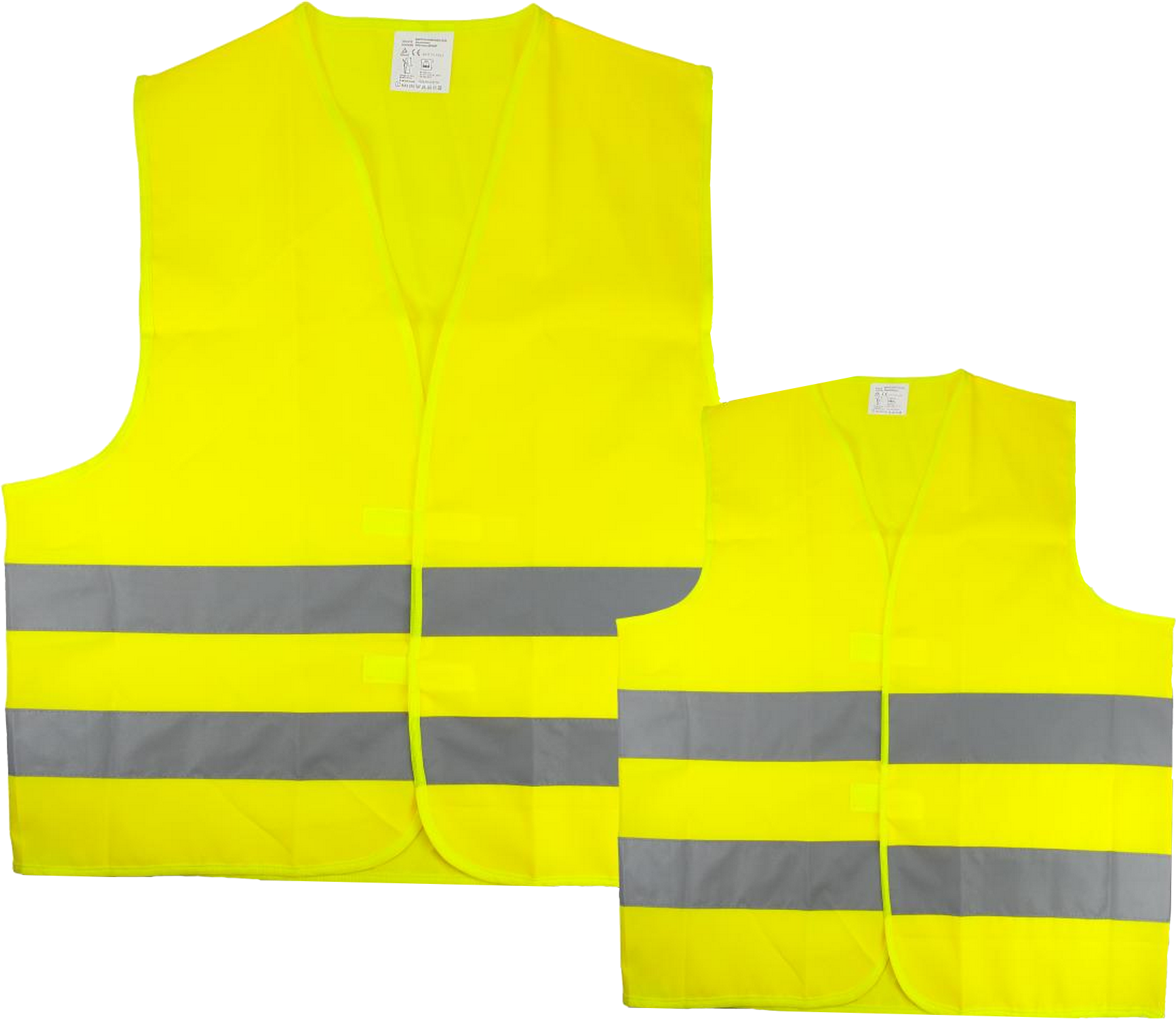 Cartrend Warnwesten-Set für Erwachsene und Kinder 4-teilig