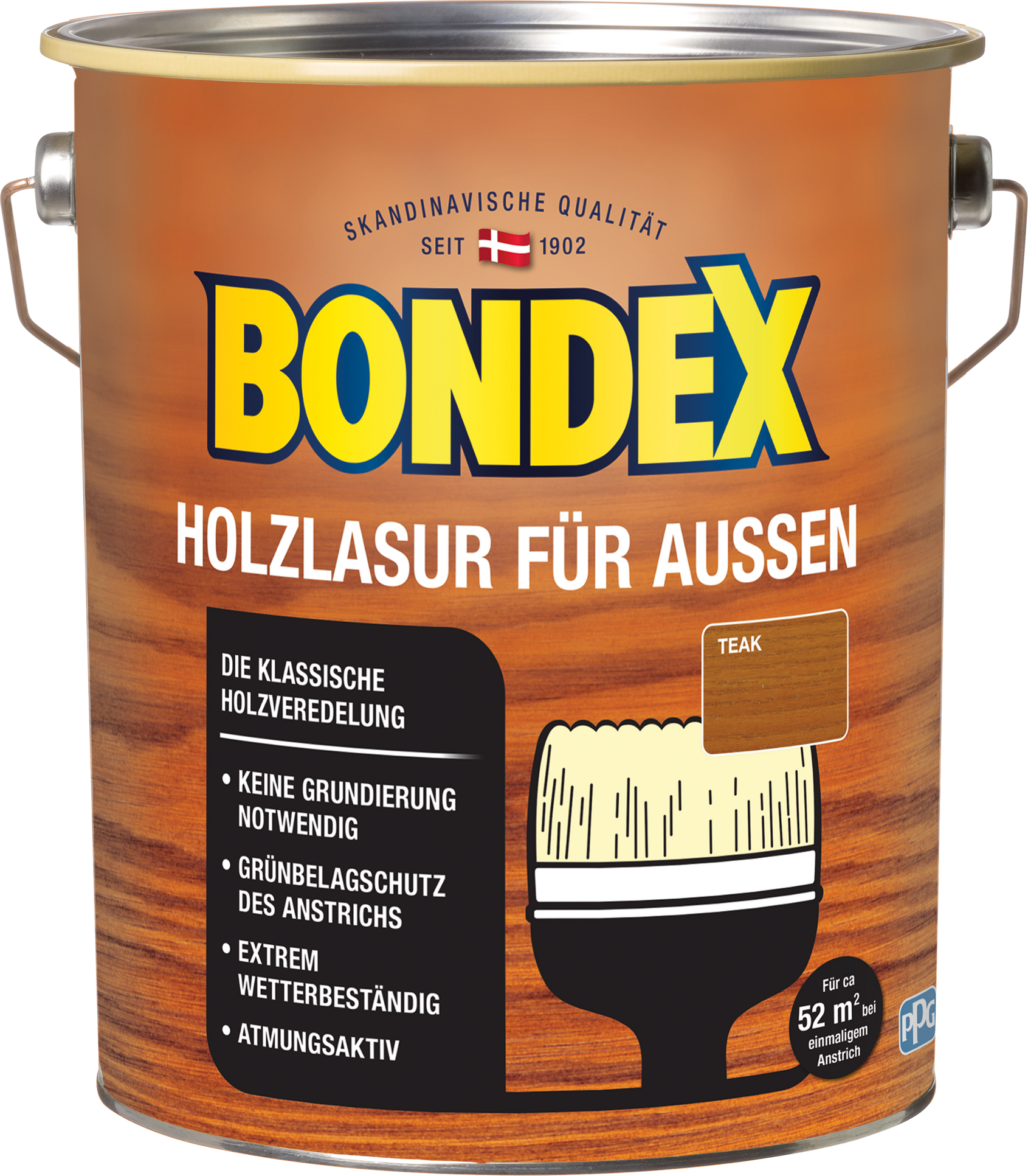 Bondex Holzlasur dunkelbraun 4 l