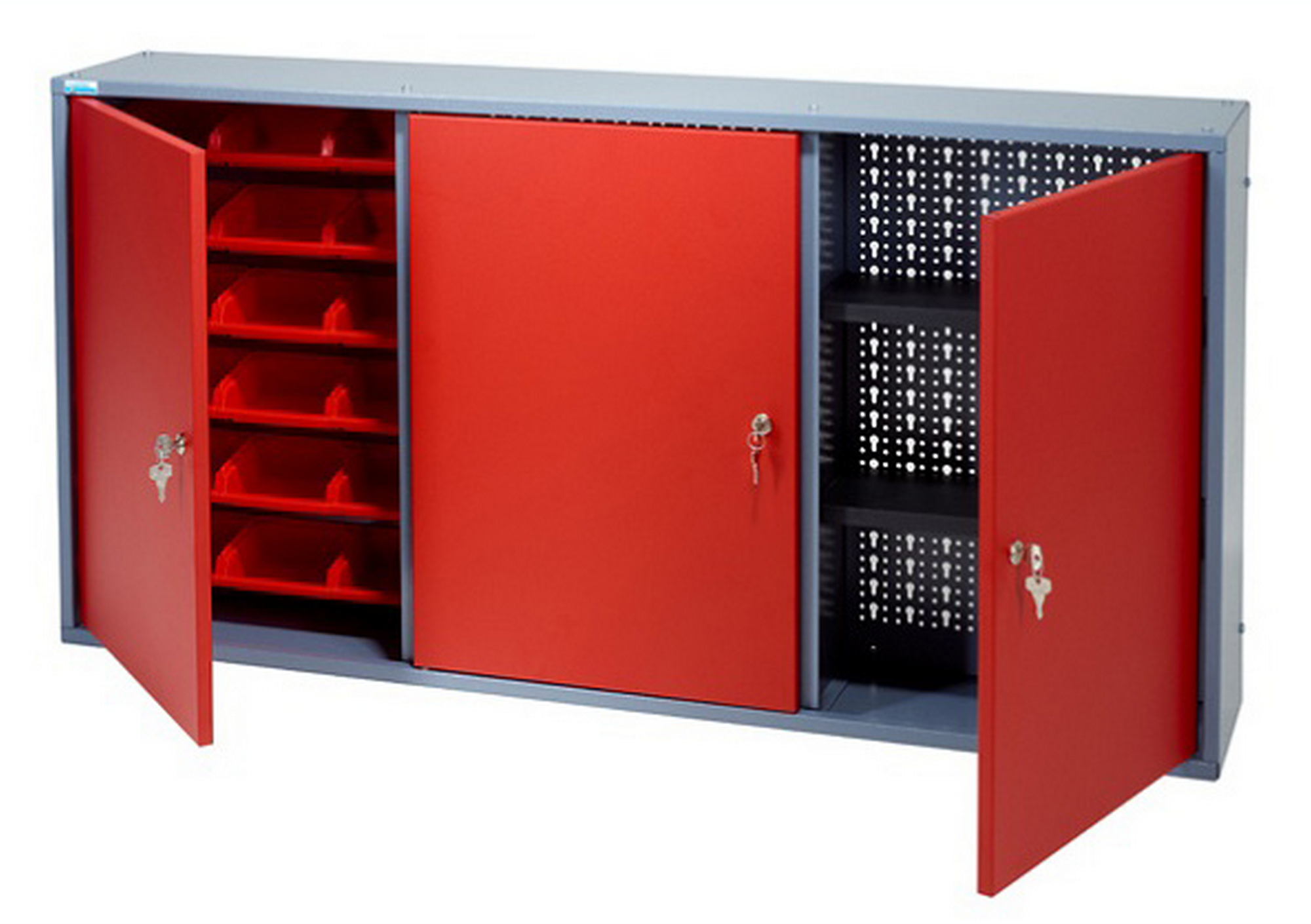 Küpper Hängeschrank rot 3-türig 120 x 60 x 20 cm