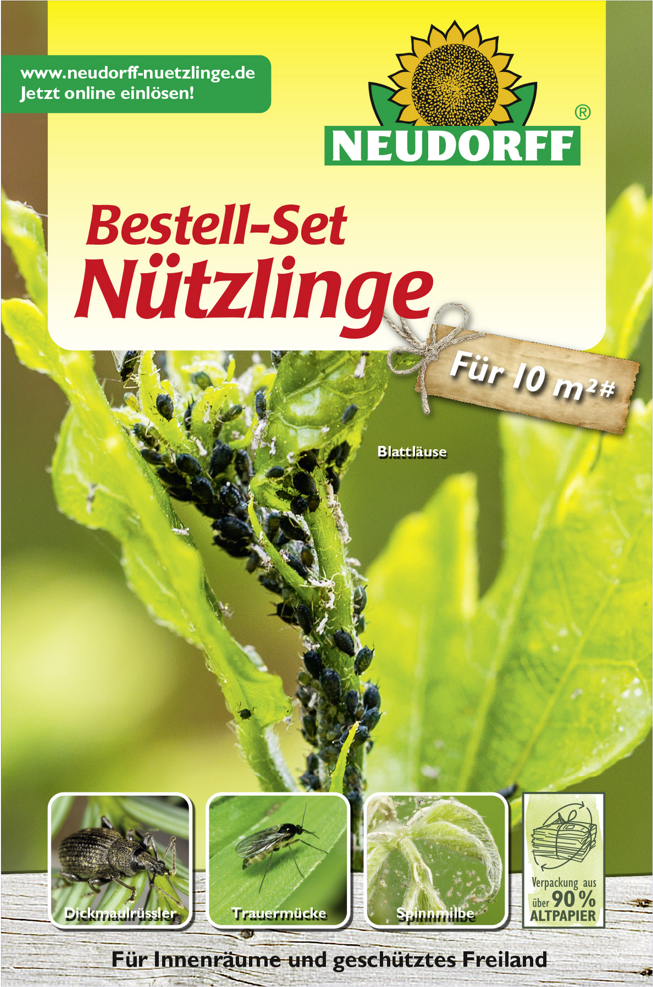 Neudorff Bestell-Set Nützlinge gegen Schadinsekten für bis zu 10 m²
