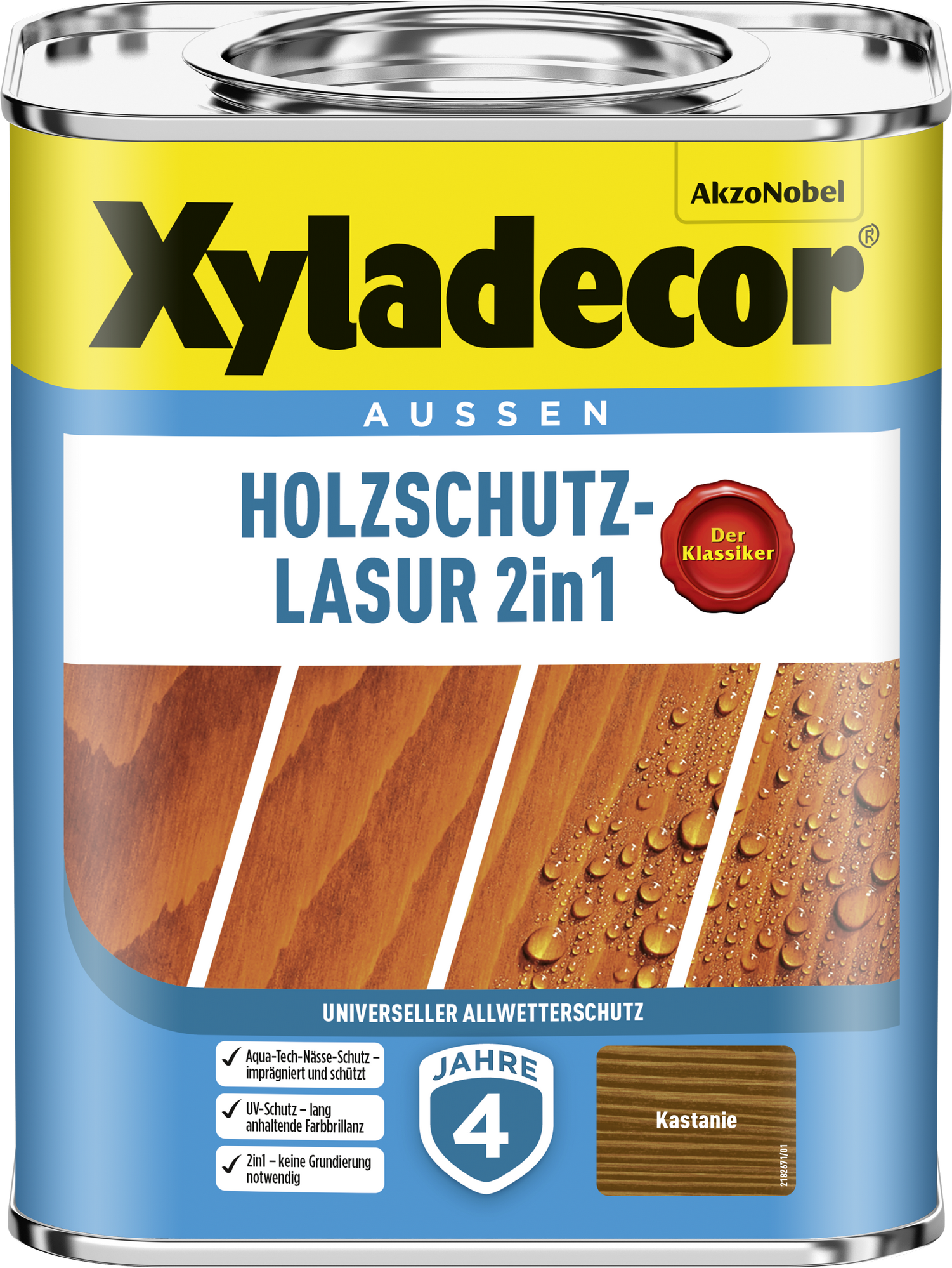 Xyladecor 2in1 Holzschutzlasur kastanienfarben 750 ml