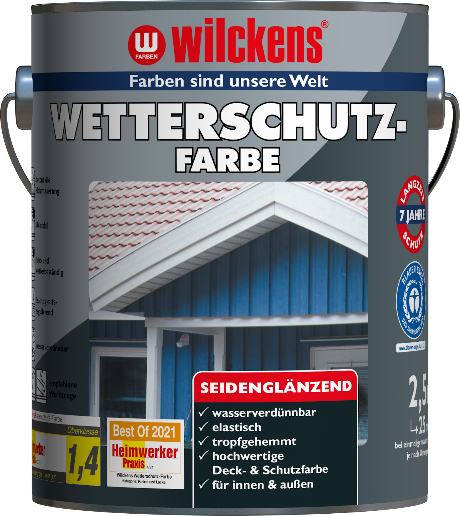 Wilckens Wetterschutzfarbe reinweiß 2,5 l