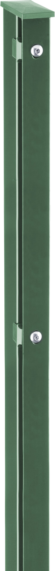 deutsche zauntechnik Zaunpfosten 'Typ VAP' moosgrün 150 cm, für Doppelstabmattenzaun bis 103 cm Höhe