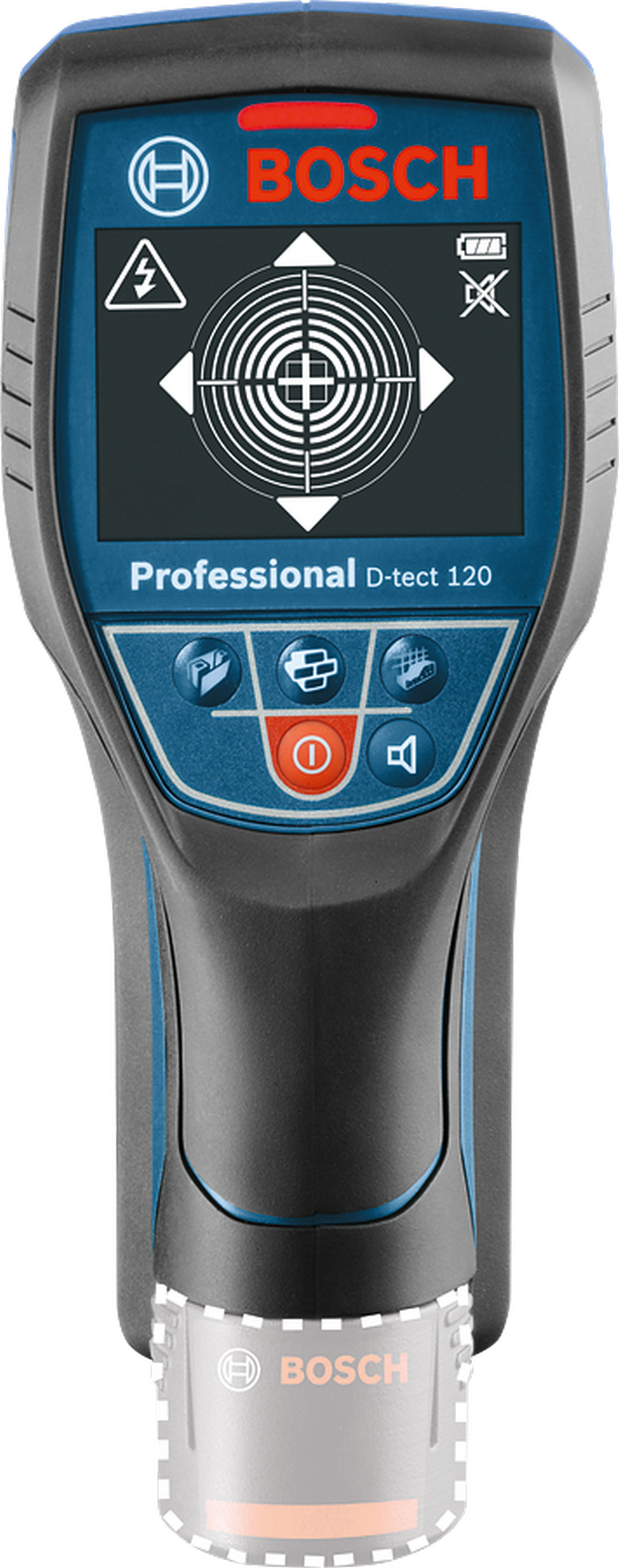 Thumbnail - Bosch Ortungsgerät 'Professional D-tect 120' mit Akku und Ladegerät für Strom, Metall und Holz