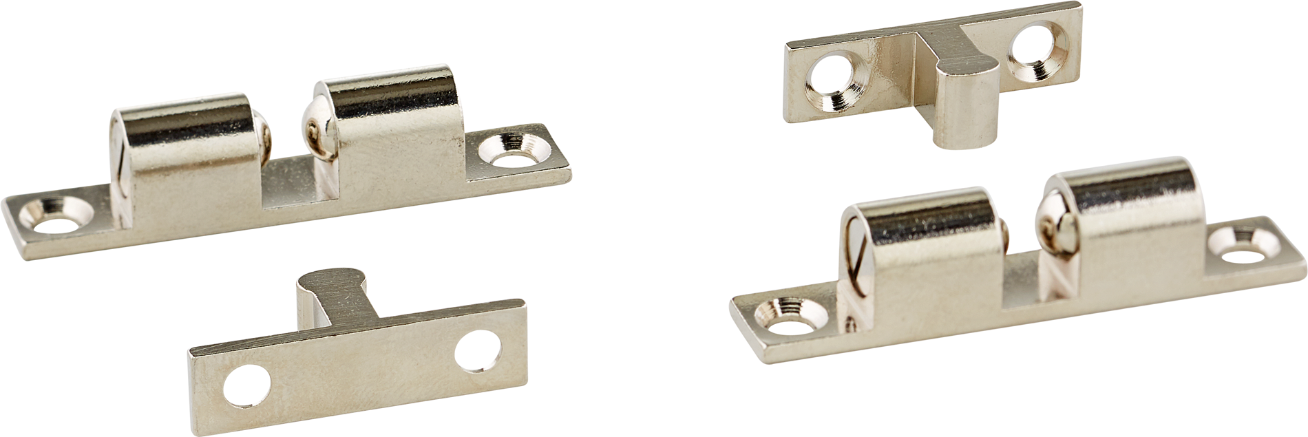 toom Kugelschnäpper Messing vernickelt 6 x 1,3 x 1,1 cm 2 Stück