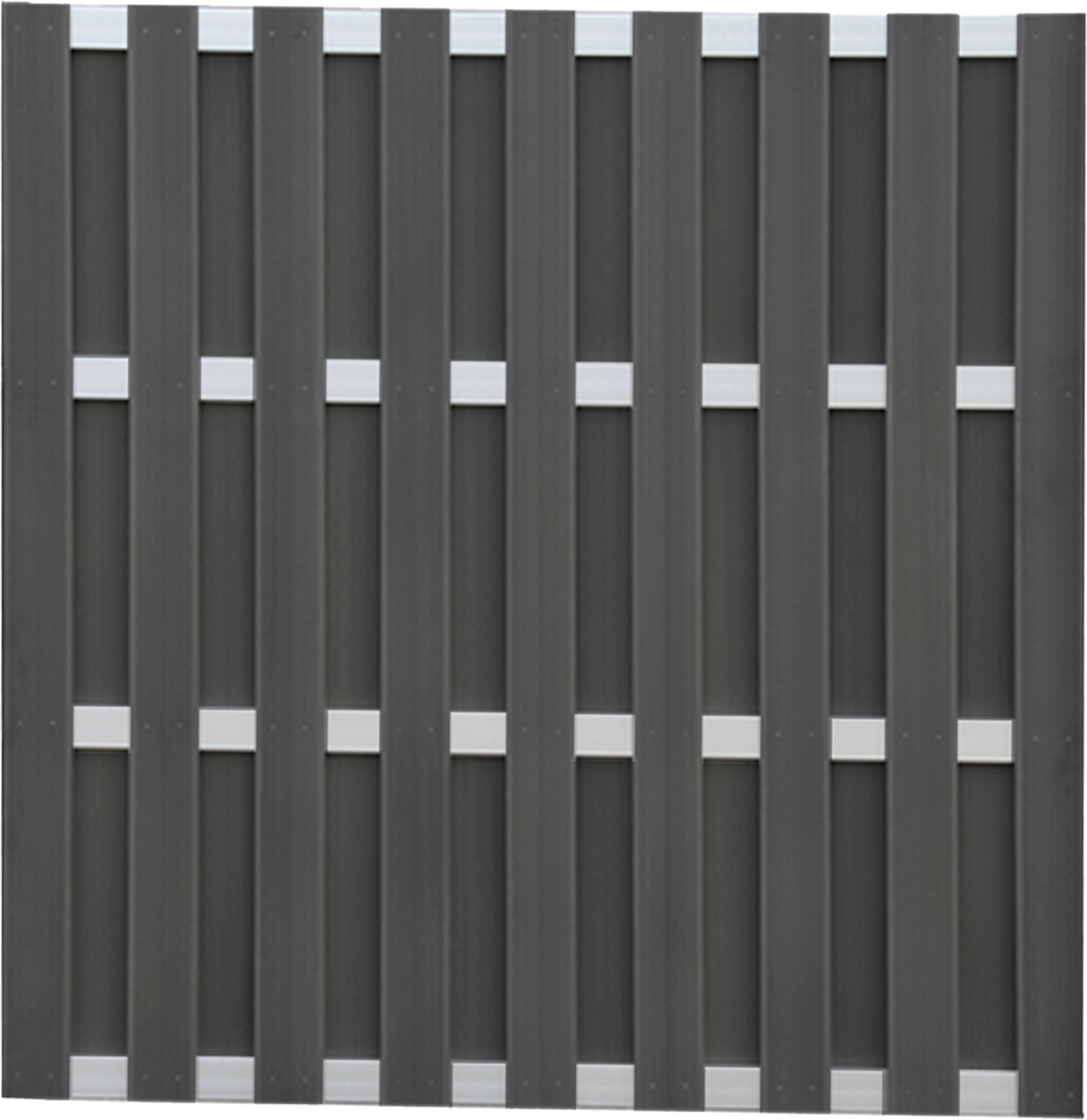 Thumbnail - Zaunelement 'Matti' WPC/Aluminium anthrazitfarben 180 x 180 cm