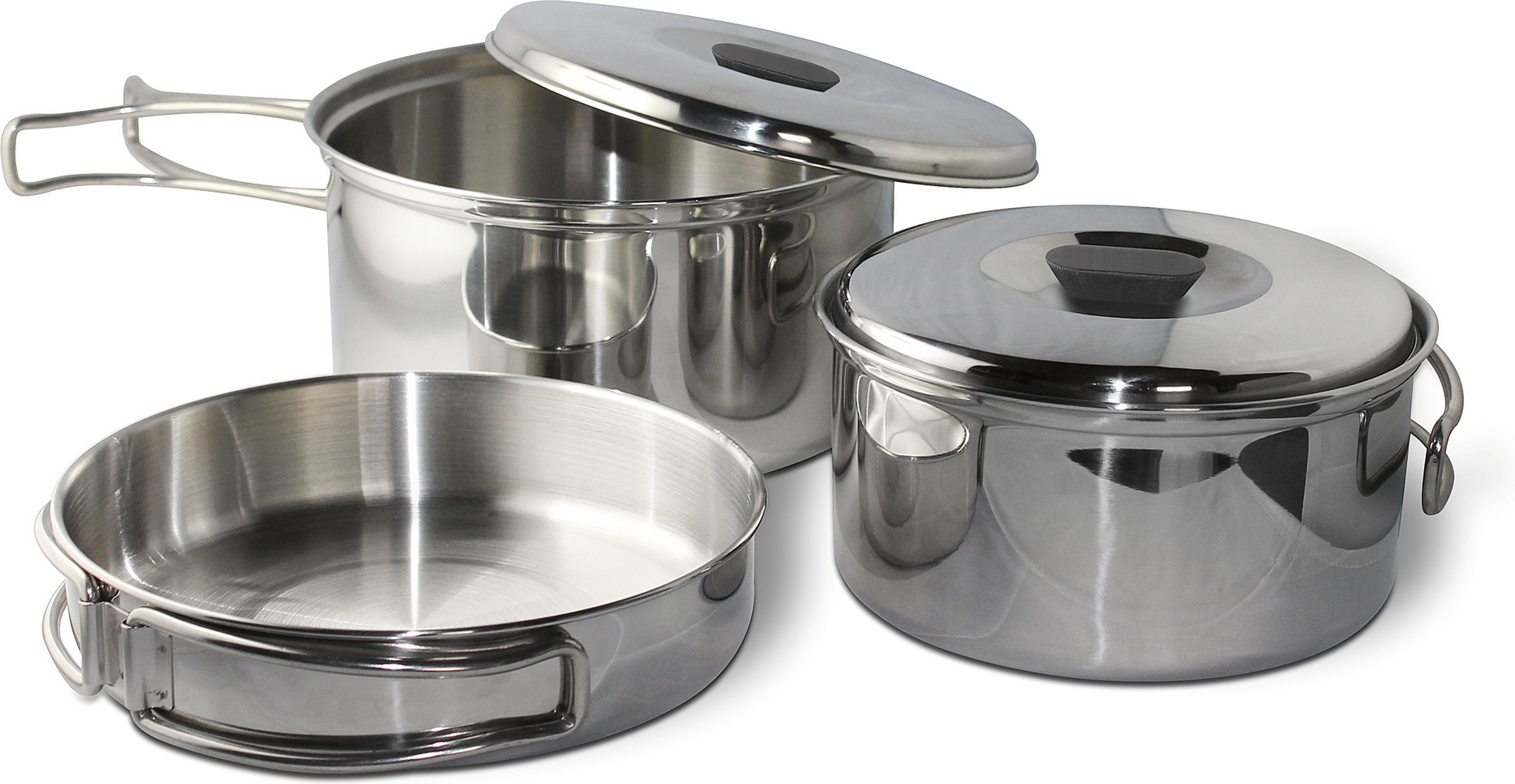 Enders Camping-Topfset 'Culina' Edelstahl 3-teilig