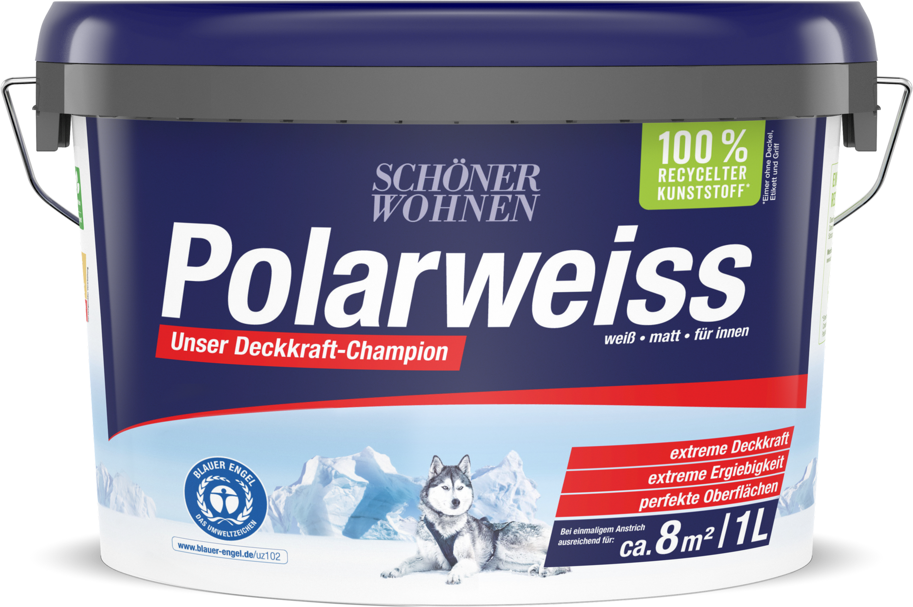Schöner Wohnen Farbe Wandfarbe 'Polarweiß' matt 1 l