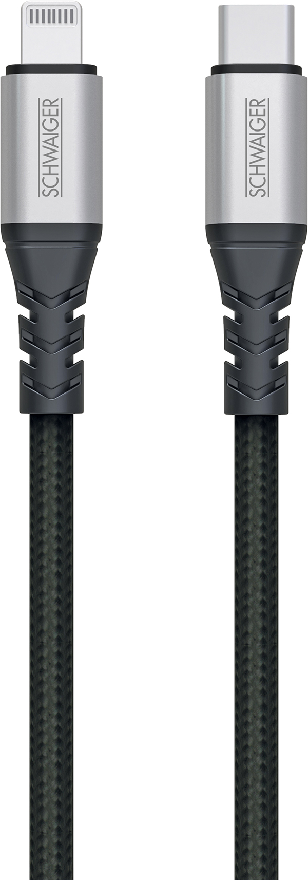 Schwaiger Ladekabel schwarz Lightning auf USB-C 1,2 m