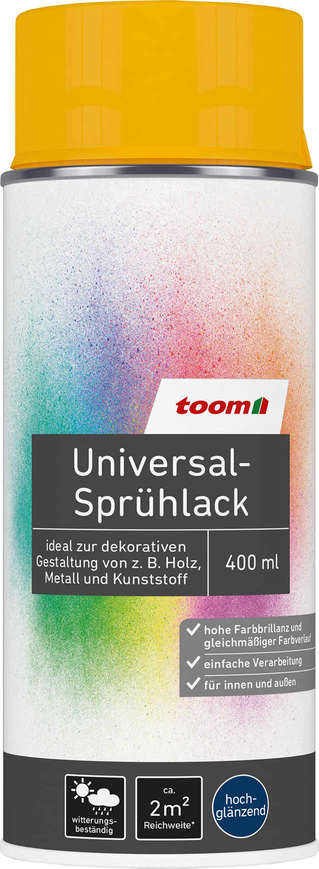 Thumbnail - toom Universal-Sprühlack 'Sonnenblume' orangegelb glänzend 400 ml