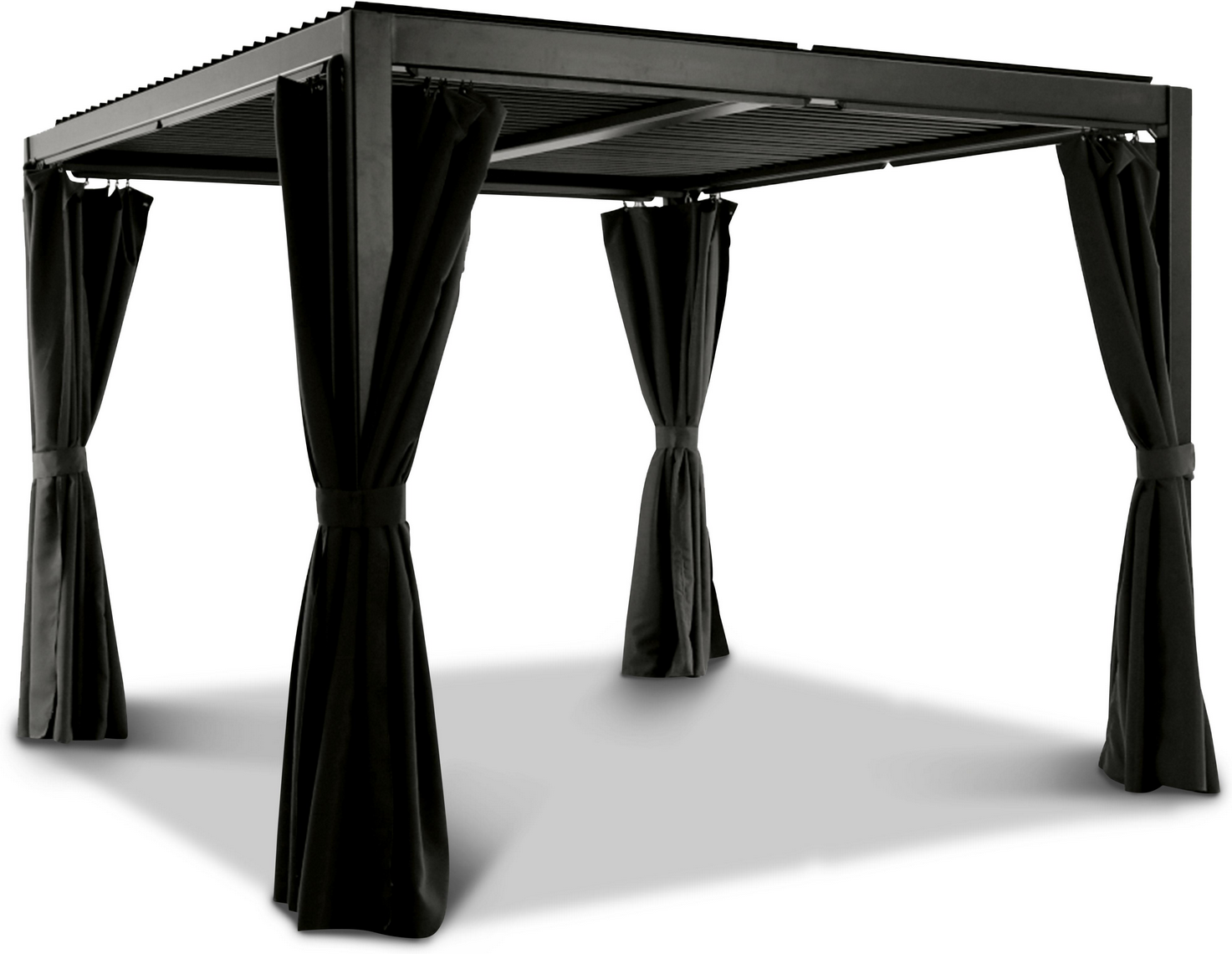 Seitenwände für Pavillon 'Mina' schwarz 4er-Set