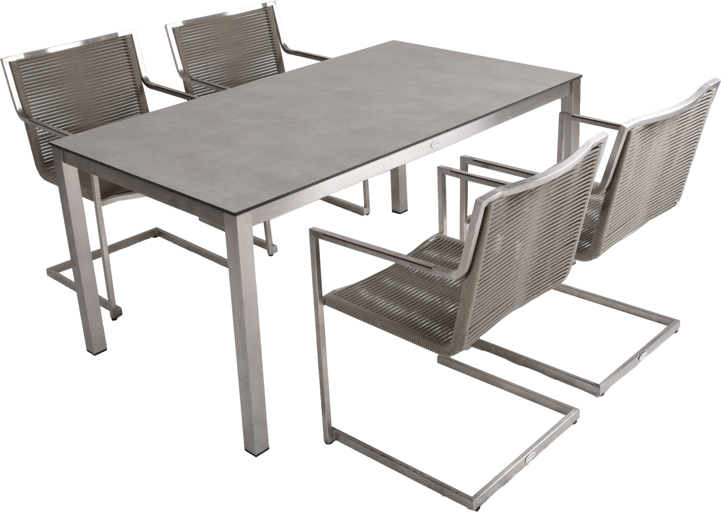 Garden Pleasure Gartenmöbel-Set 'Sienna' silbern 5-teilig
