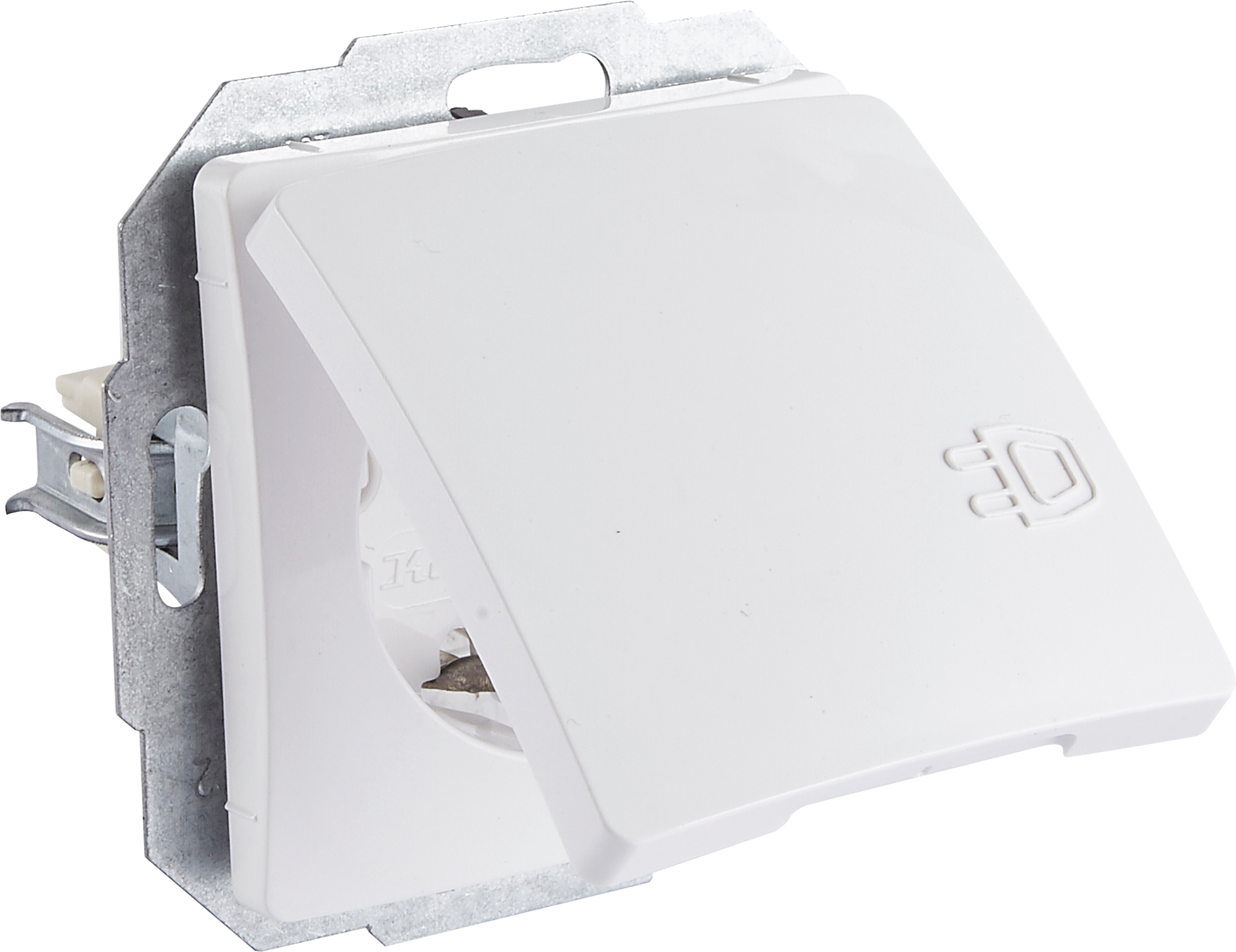 Kopp Steckdose mit Deckel Paris Arktisweiß