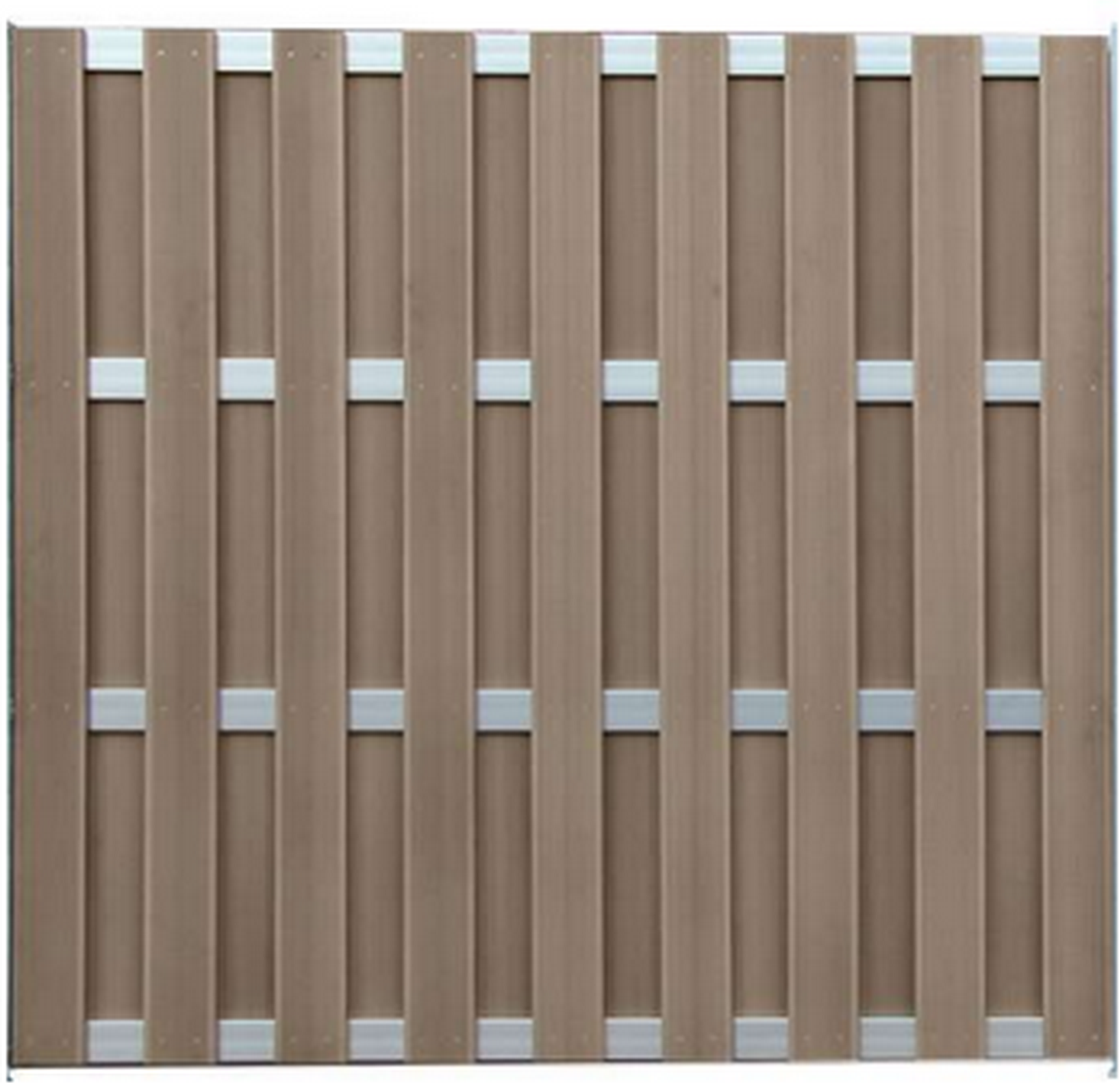 WPC-Zaun 'Lasse' sandfarben 180 x 180 cm