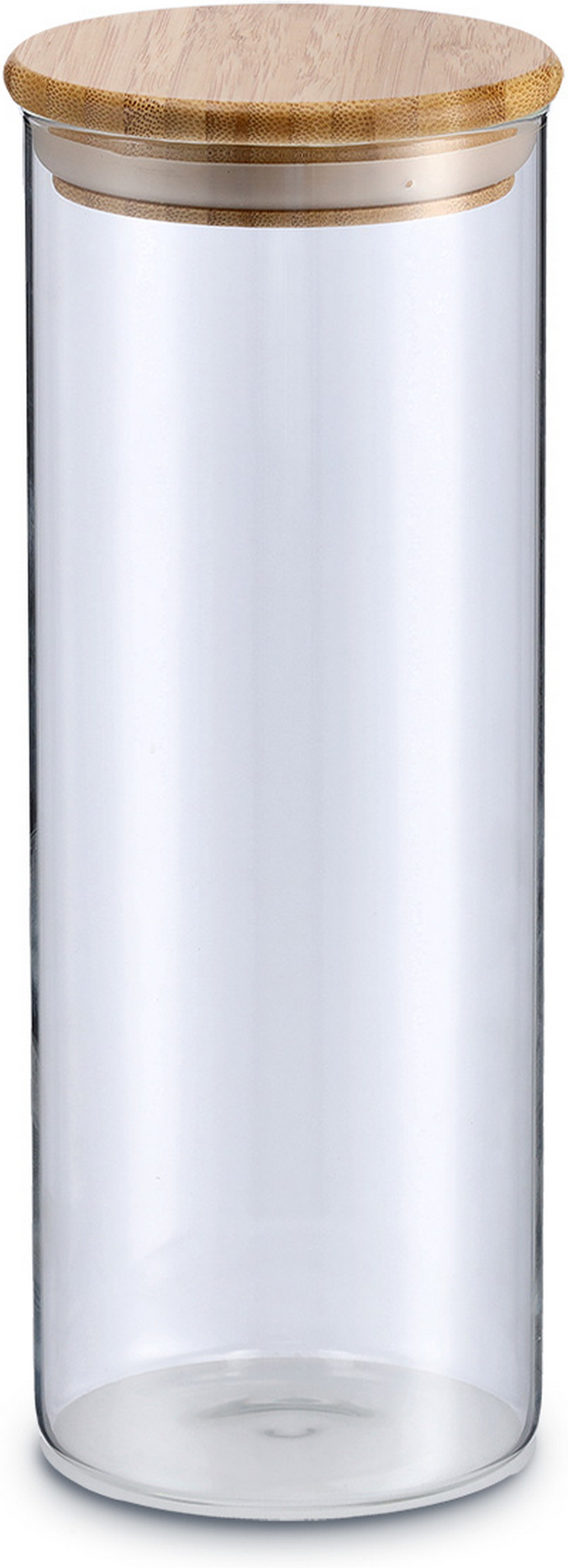 Zeller Vorratsglas transparent 1,6 l mit Bambusdeckel