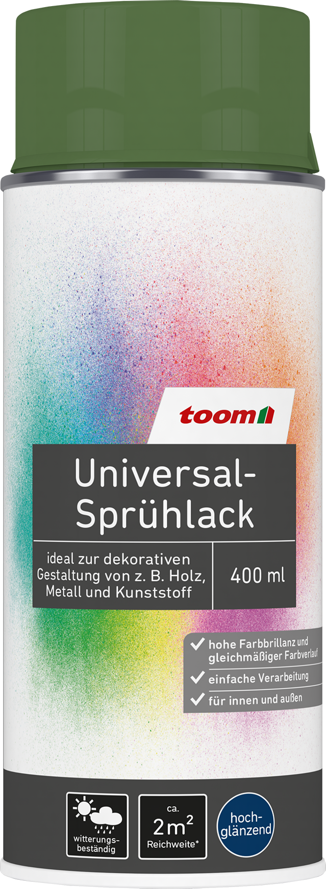 Thumbnail - toom Universal-Sprühlack tannengrün glänzend 400 ml