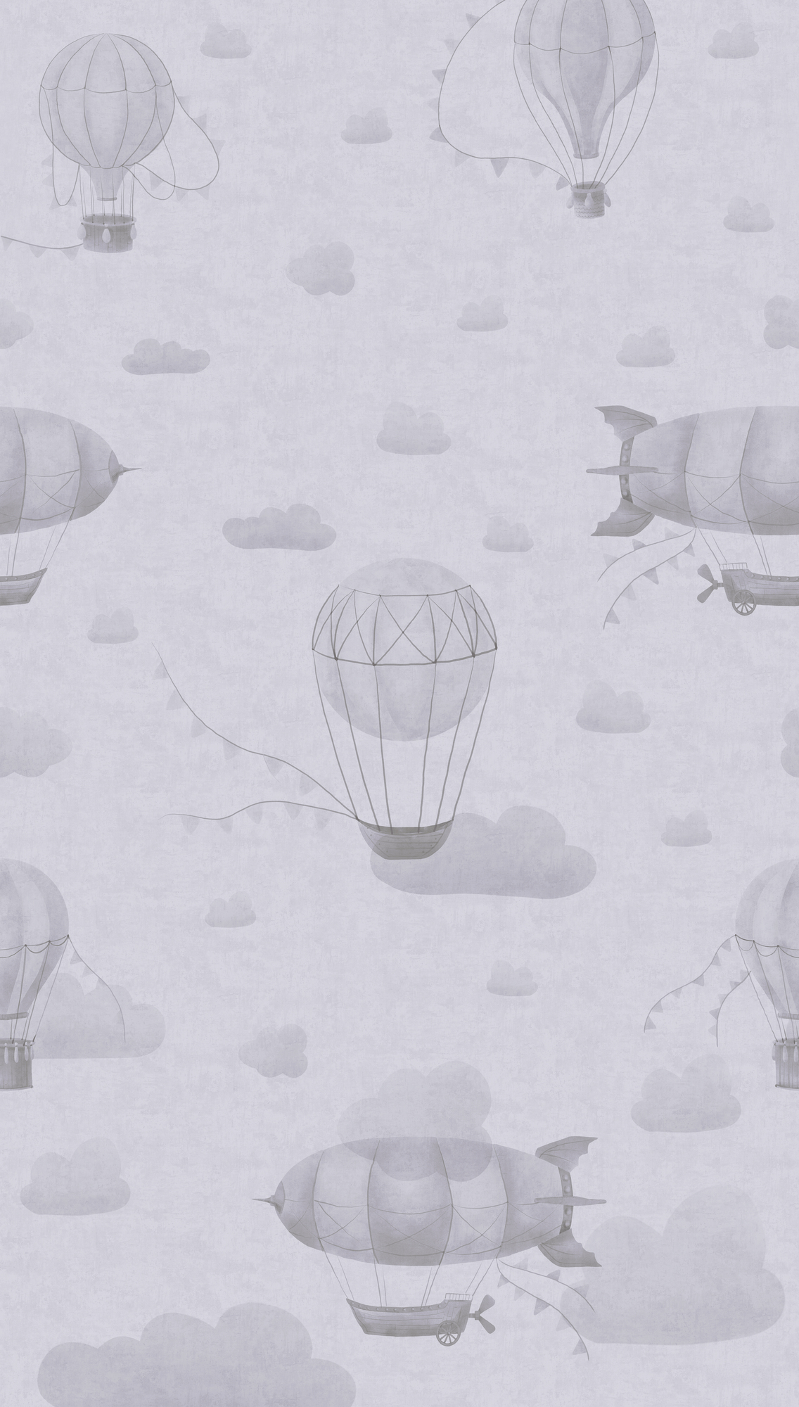 Thumbnail - A.S. Création Vliestapete 'Lilly & Luis' Ballons grau 3-teilig 1,59 x 2,8 m