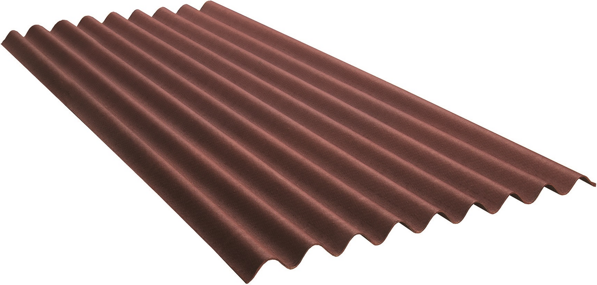 Thumbnail - Onduline Dach- und Wandplatte 'Base' rot 200 x 85,5 x 0,26 cm